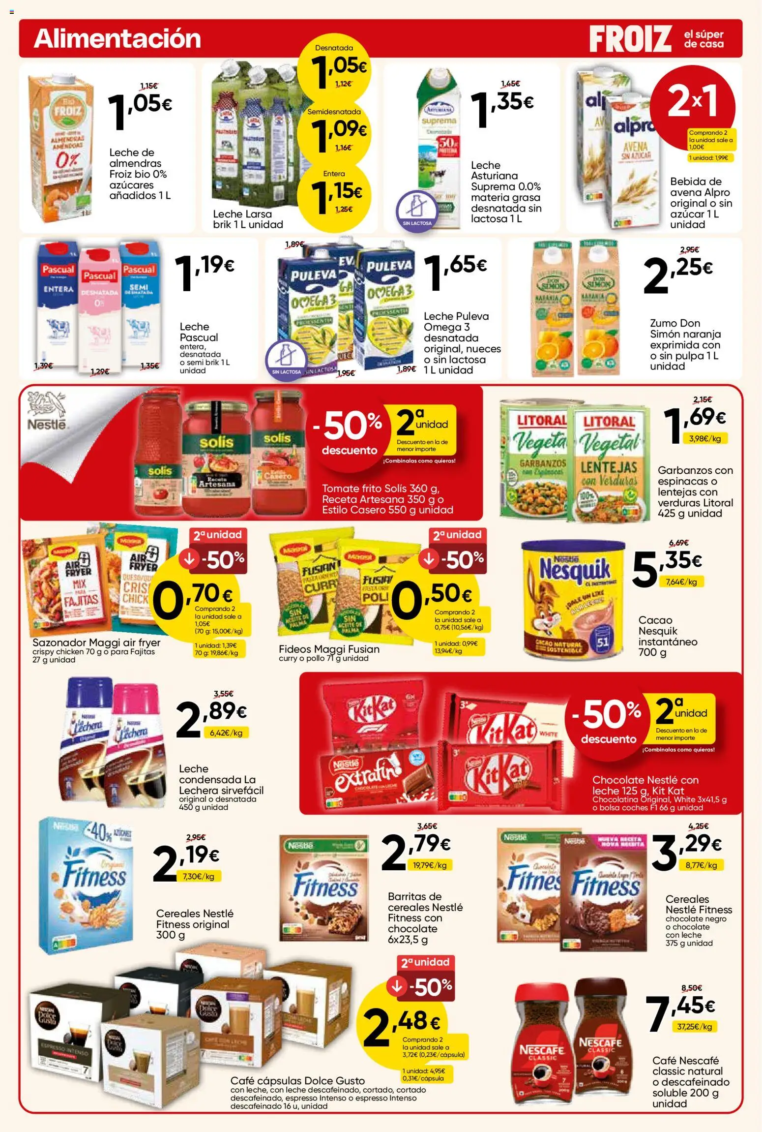 Froiz folleto │ válido desde el 28.04.2026 | Página: 12 | Productos: Leche, Café, Cereales, Φρυγανιές σικάλεως