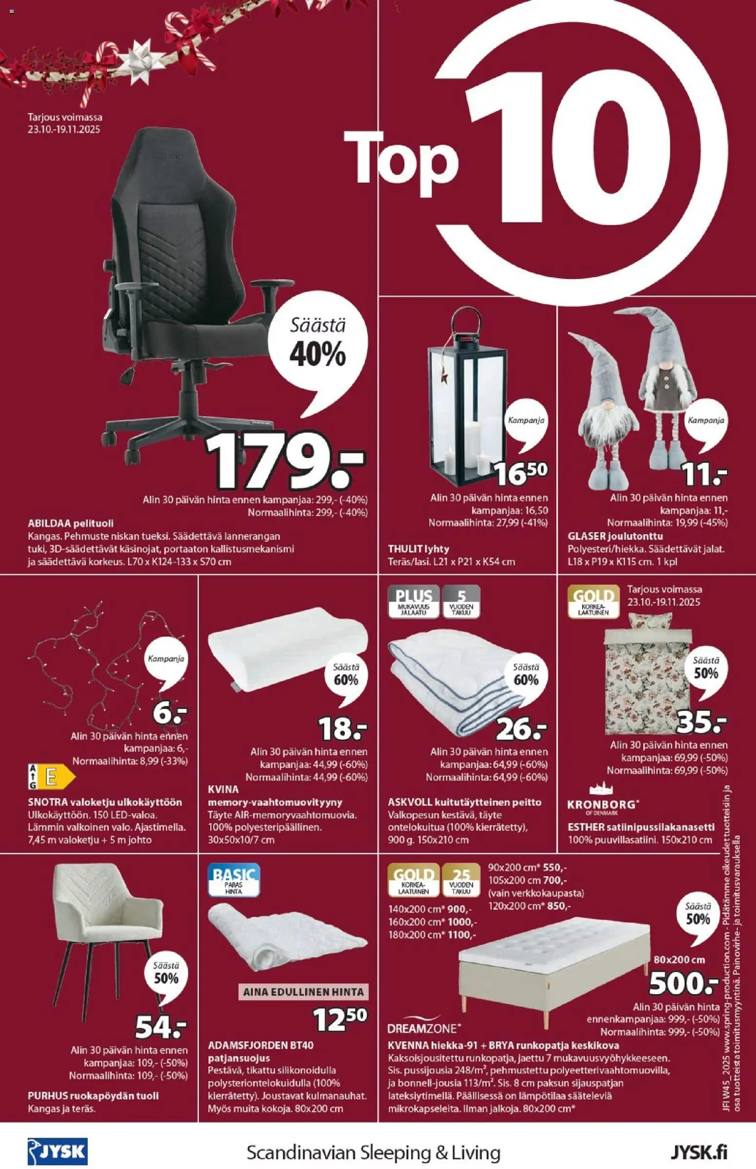 JYSK tarjoukset – voimassa 06.11.2025 alkaen | Sivu: 16