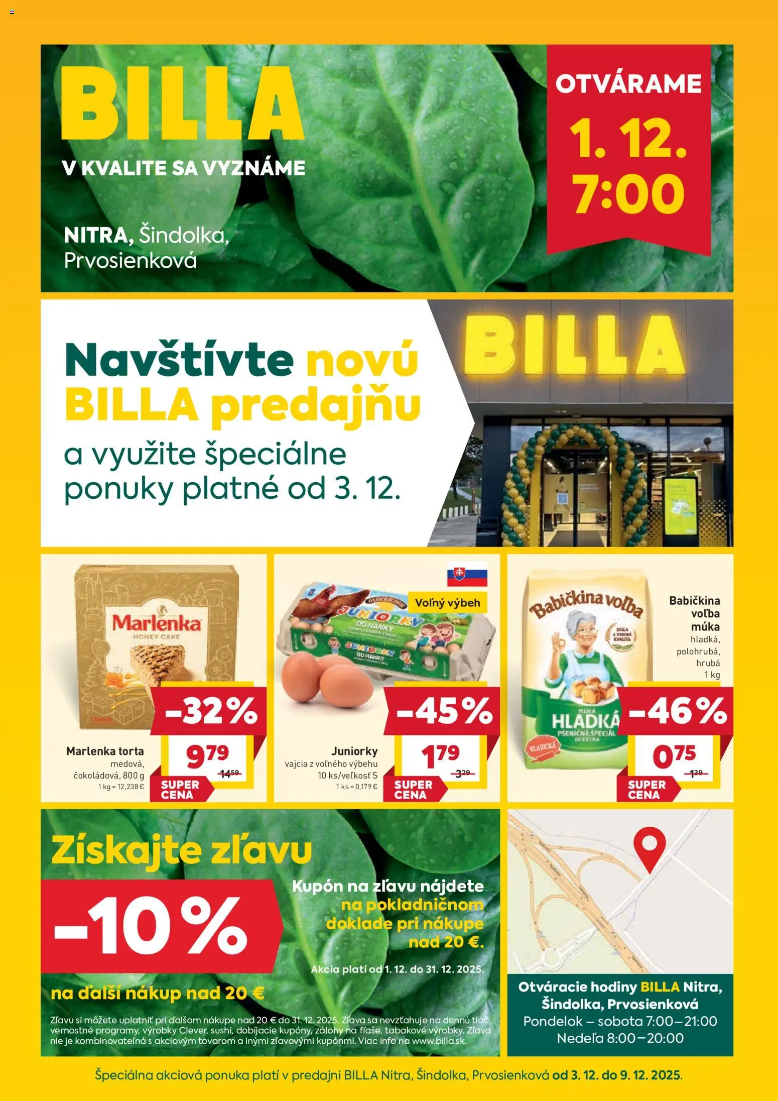 Nové Billa akcie – leták je platný od 03.12.2025 | Strana: 1