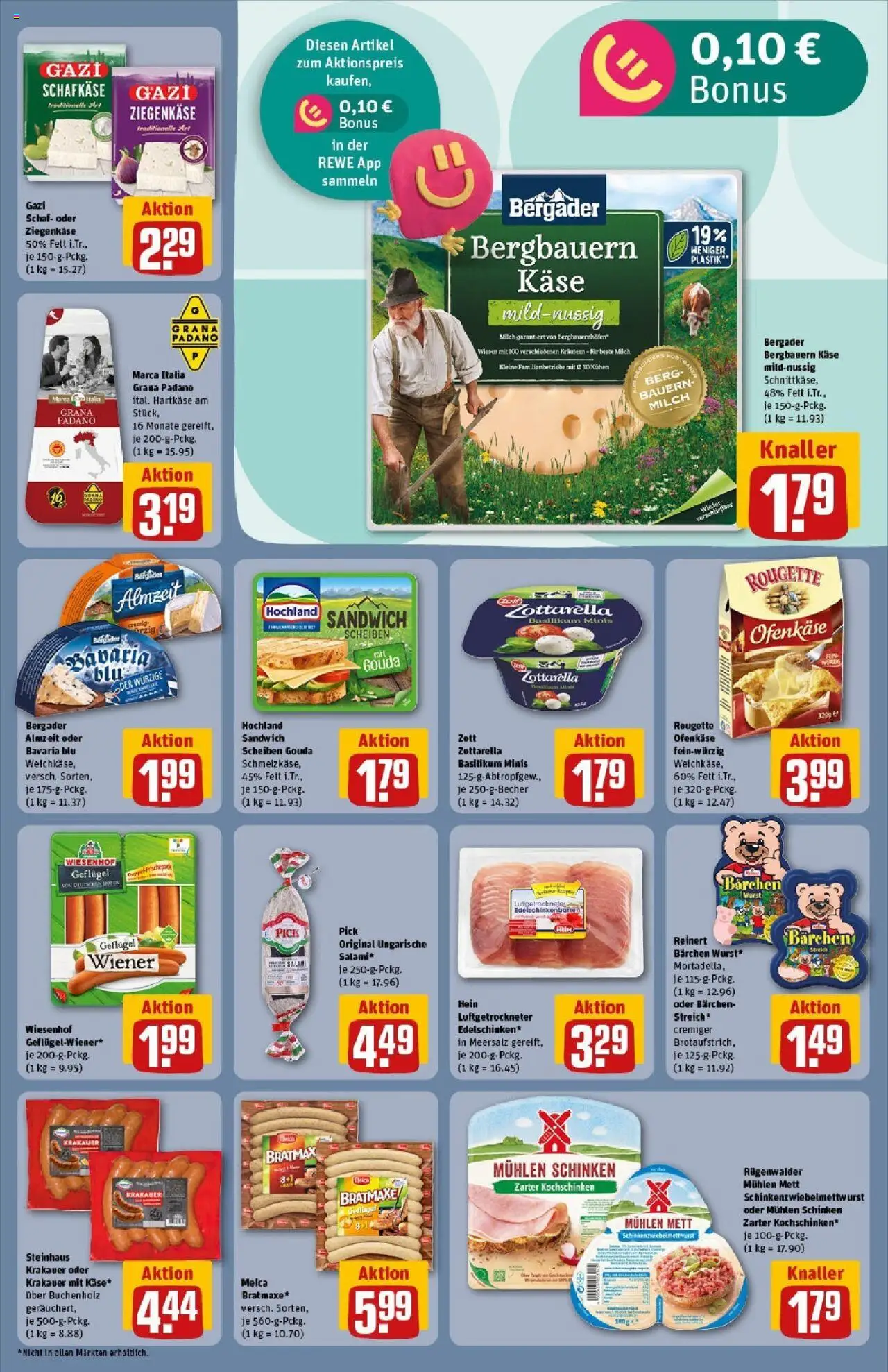 Rewe prospekt Mechernich / Kommern	 - gültig ab dem 08.06.2025 | Seite: 13 | Produkte: Käse, Gouda, Ziegenkäse, Salami