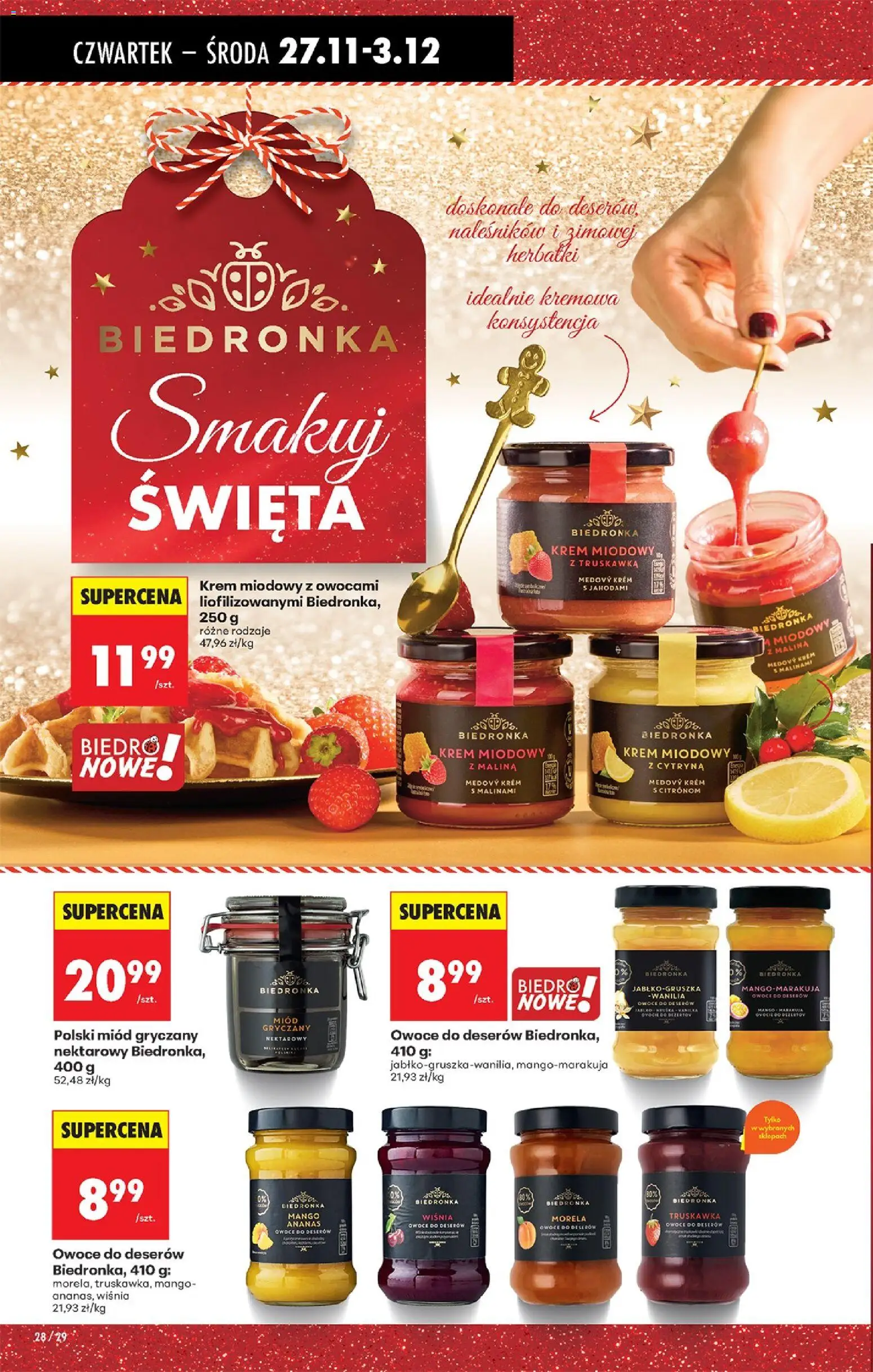 Biedronka Black Friday od 27.11.2025 | Strona: 36 | Produkty: Malina, Miód, Miód gryczany, Ananas