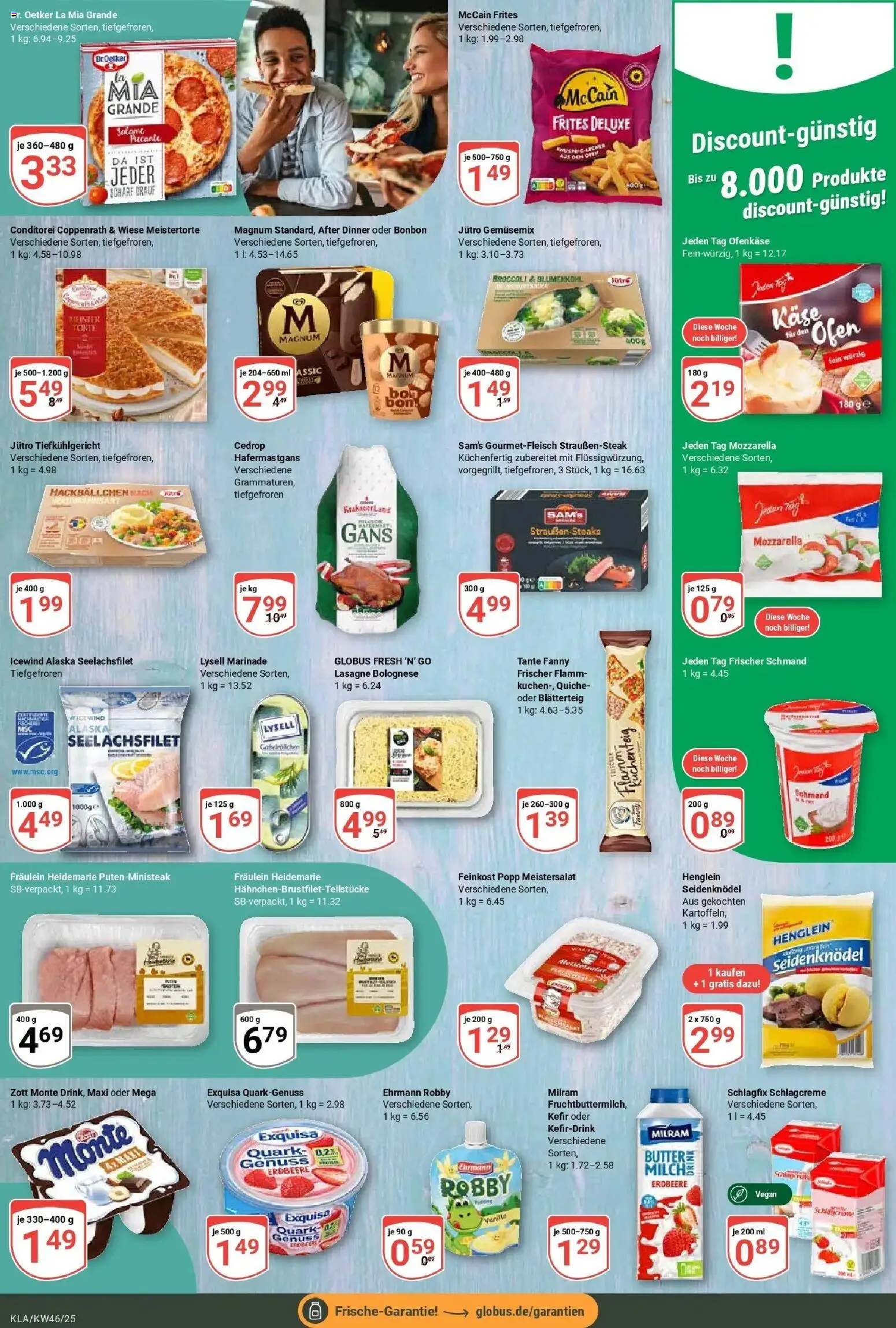 Globus prospekt Kaiserslautern	 – gültig ab 10.11.2025 | Seite: 10 | Produkte: Butter, Mozzarella, McCain, Exquisa
