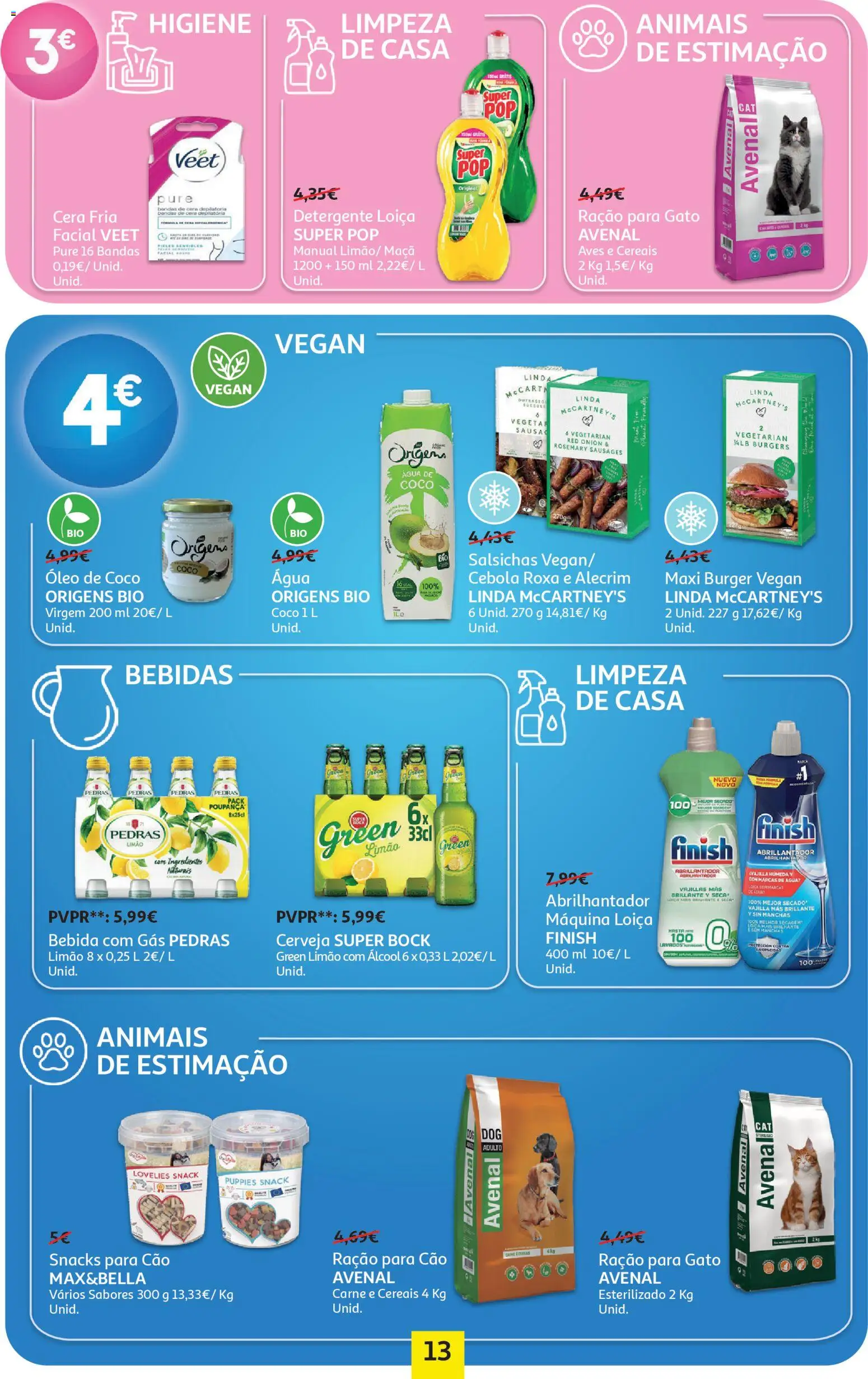 Auchan - Preços Redondos - Pet │ válido de 27.01.2026 | Página: 13 | Produtos: Super bock, Abrilhantador, Detergente, Cebola