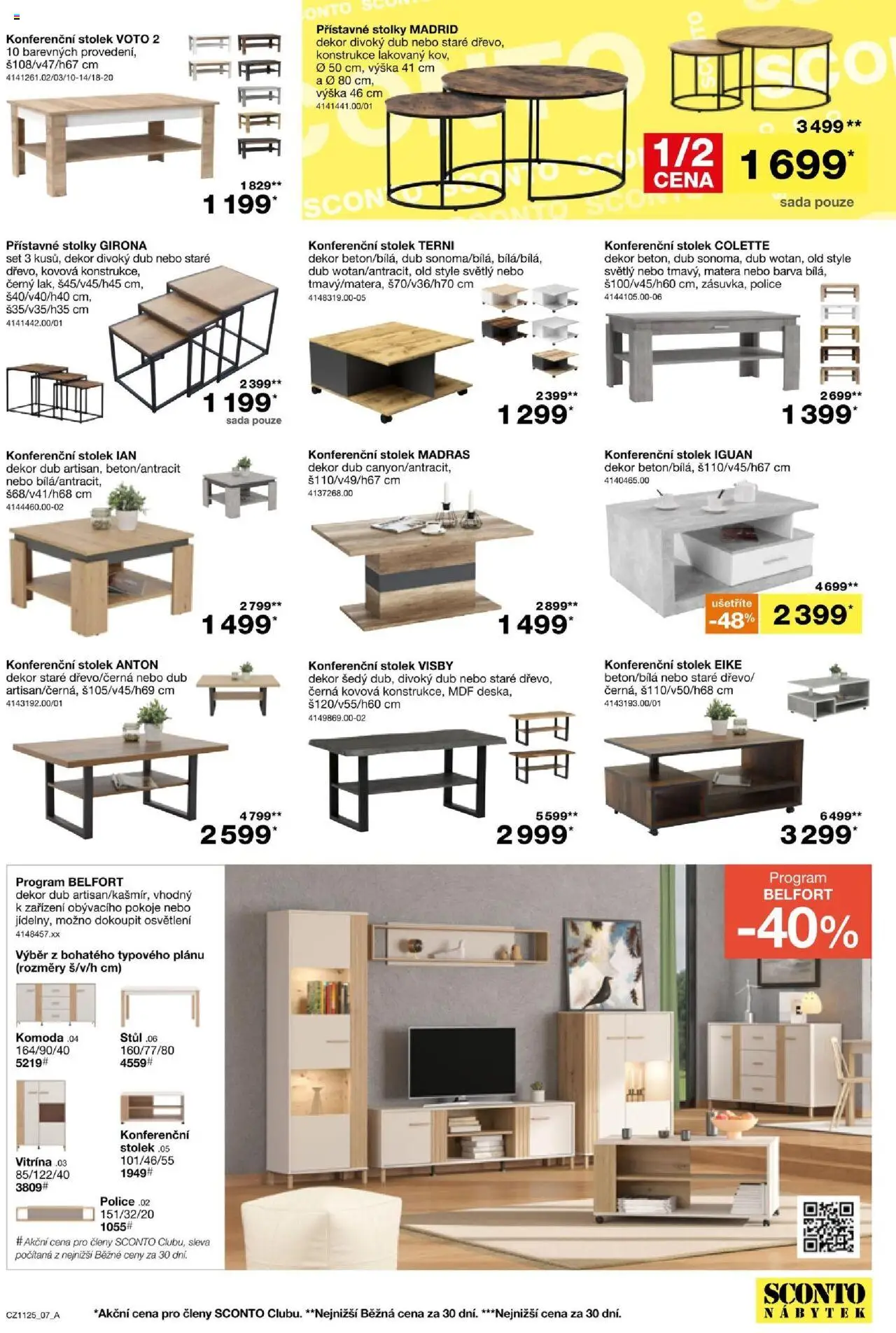 Sconto nábytek leták od 27.08.2025 | Strana: 7 | Produkty: Vitrína, Nábytek, Konferenční stolek, Stůl