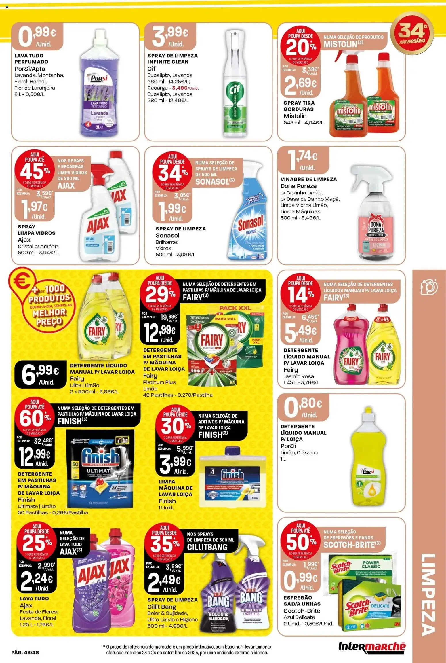 Intermarché - Aniversário à la poupança! │ válido de 30.10.2025 | Página: 43 | Produtos: Vinagre, Máquina de lavar, Flores, Limpa vidros
