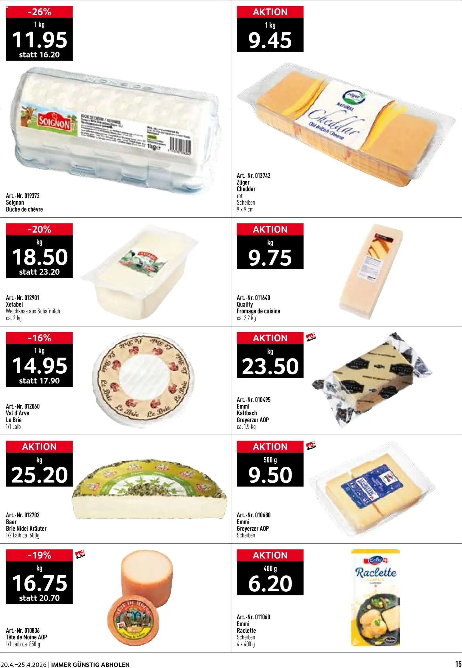 Prodega aktionen – gültig ab 20.04.2026 | Seite: 15 | Produkte: Raclette
