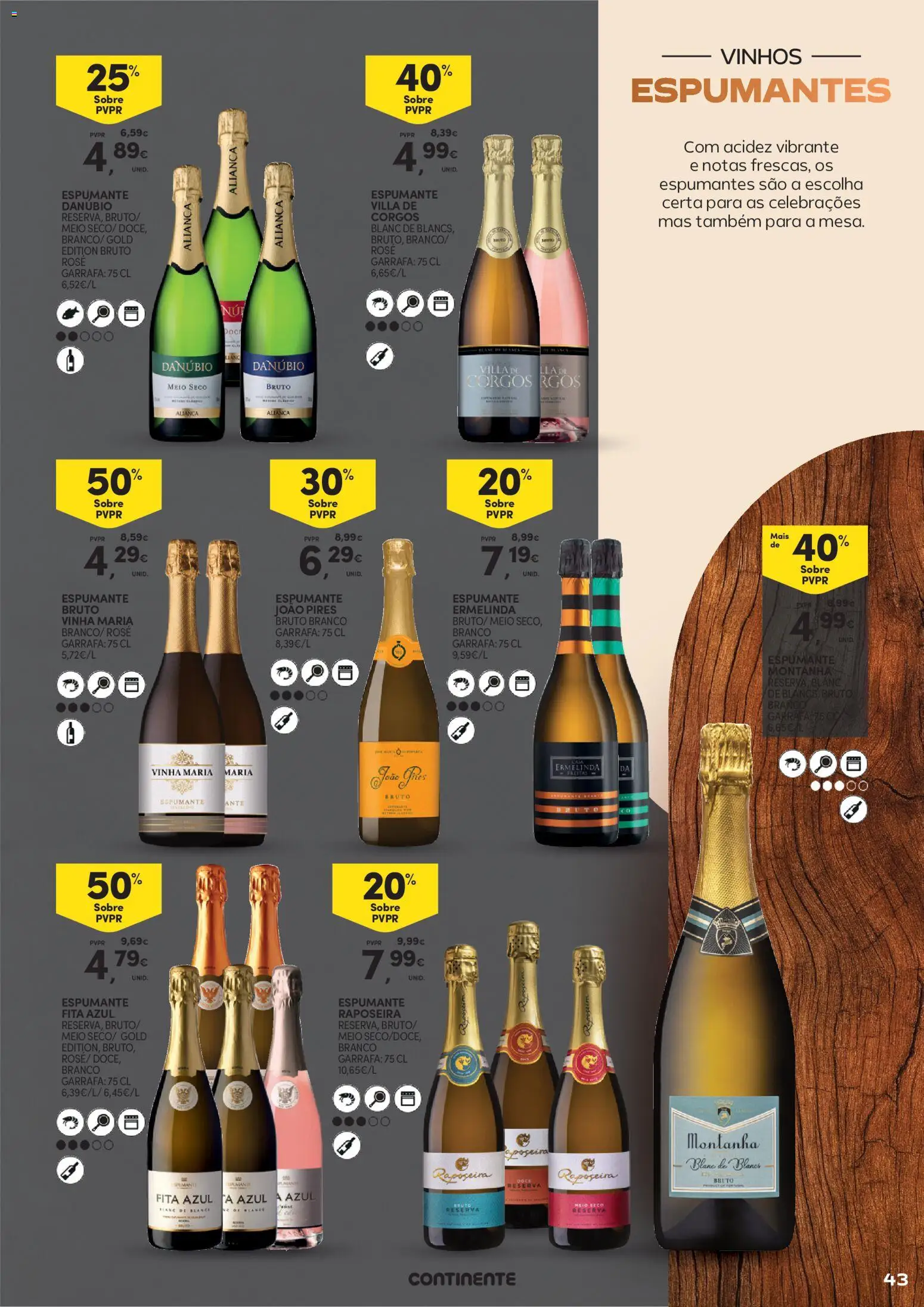 Continente - Queijos, Enchidos e Vinhos Aproveite para petiscar │ válido de 03.02.2026 | Página: 43 | Produtos: Espumante, Aliança