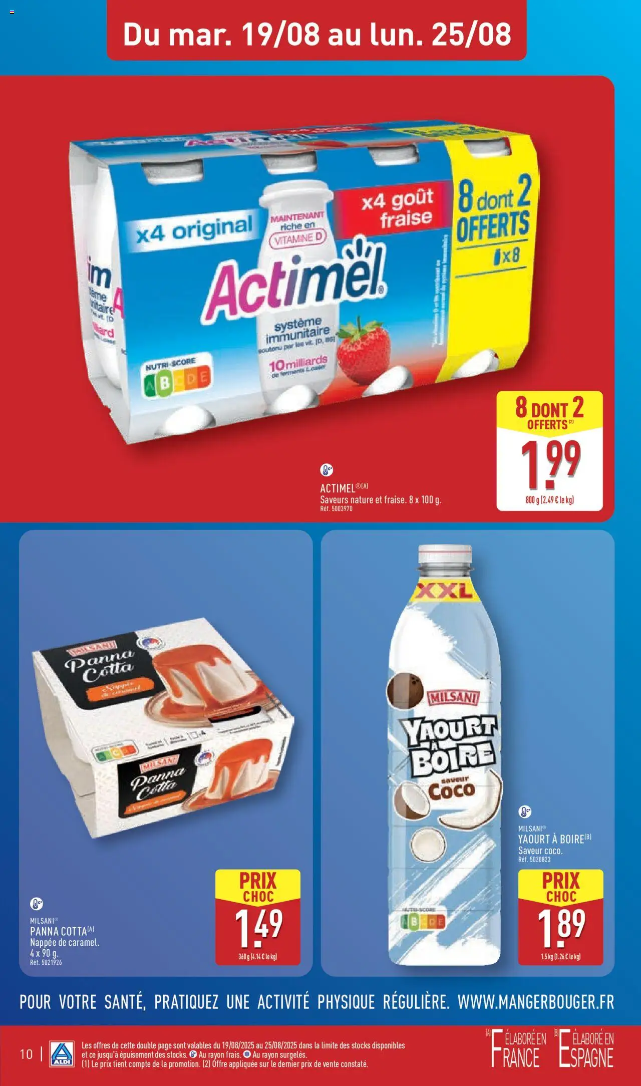  | Page: 12 | Produits: Fraise, Actimel, Yaourt à boire, Yaourt