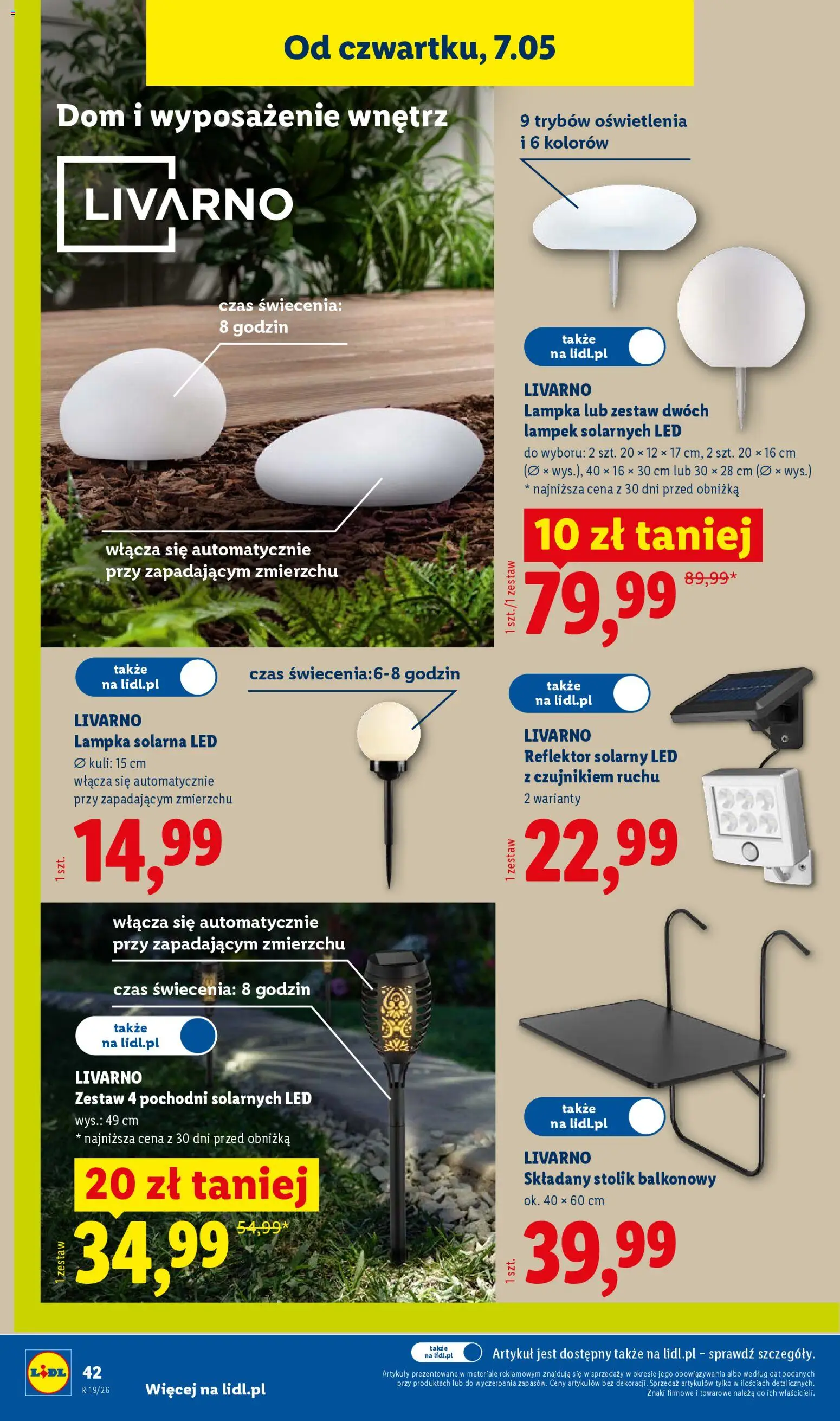 Lidl Katalog od 04.05.2026 | Strona: 44 | Produkty: Reflektor solarny