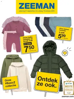 Zeeman - Folder - Voorbeeld van een folder van Zeeman, geldig van 27.09.2025