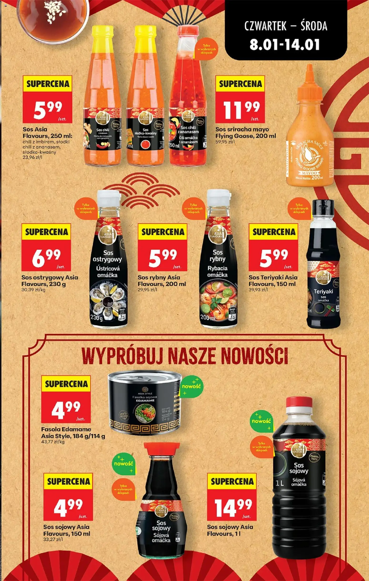 Biedronka gazetka - Oferta w tym tygodniu od 08.01.2026 | Strona: 51 | Produkty: Chili, Sos teriyaki, Sriracha, Sos ostrygowy