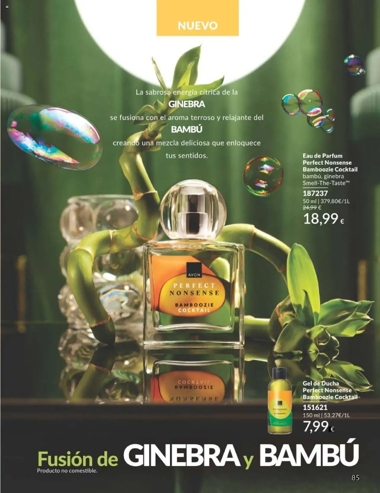 Catálogo AVON campaña 7 │ válido desde el 01.07.2025 | Página: 85 | Productos: Perfume, Gel de ducha, Ginebra, Ducha