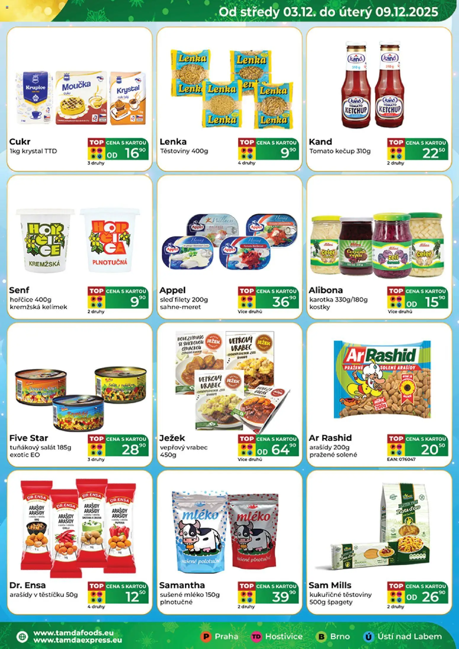 Tamda Foods leták od 03.12.2025 | Strana: 3 | Produkty: Zelí, Arašídy, Hořčice, Kukuřičné těstoviny