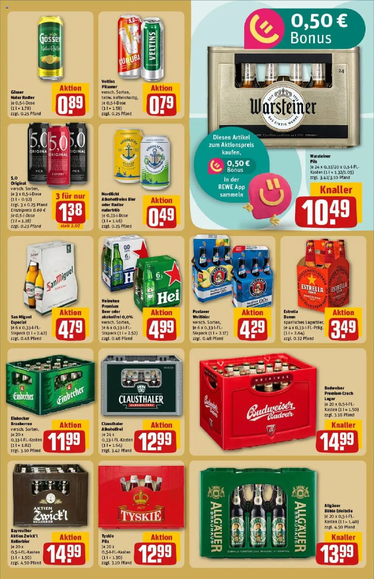 Rewe prospekt Hildesheim	 – gültig ab 01.09.2025 | Seite: 23 | Produkte: Weißbier, Pils, Budweiser, Veltins
