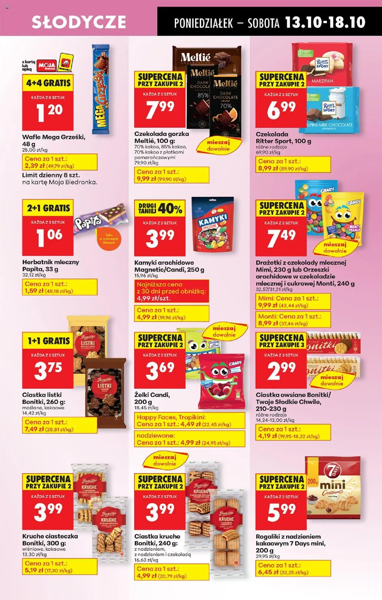 Biedronka gazetka od 13.10.2025 | Strona: 57 | Produkty: Czekolady, Żelki, Ciastka, Ciastka owsiane