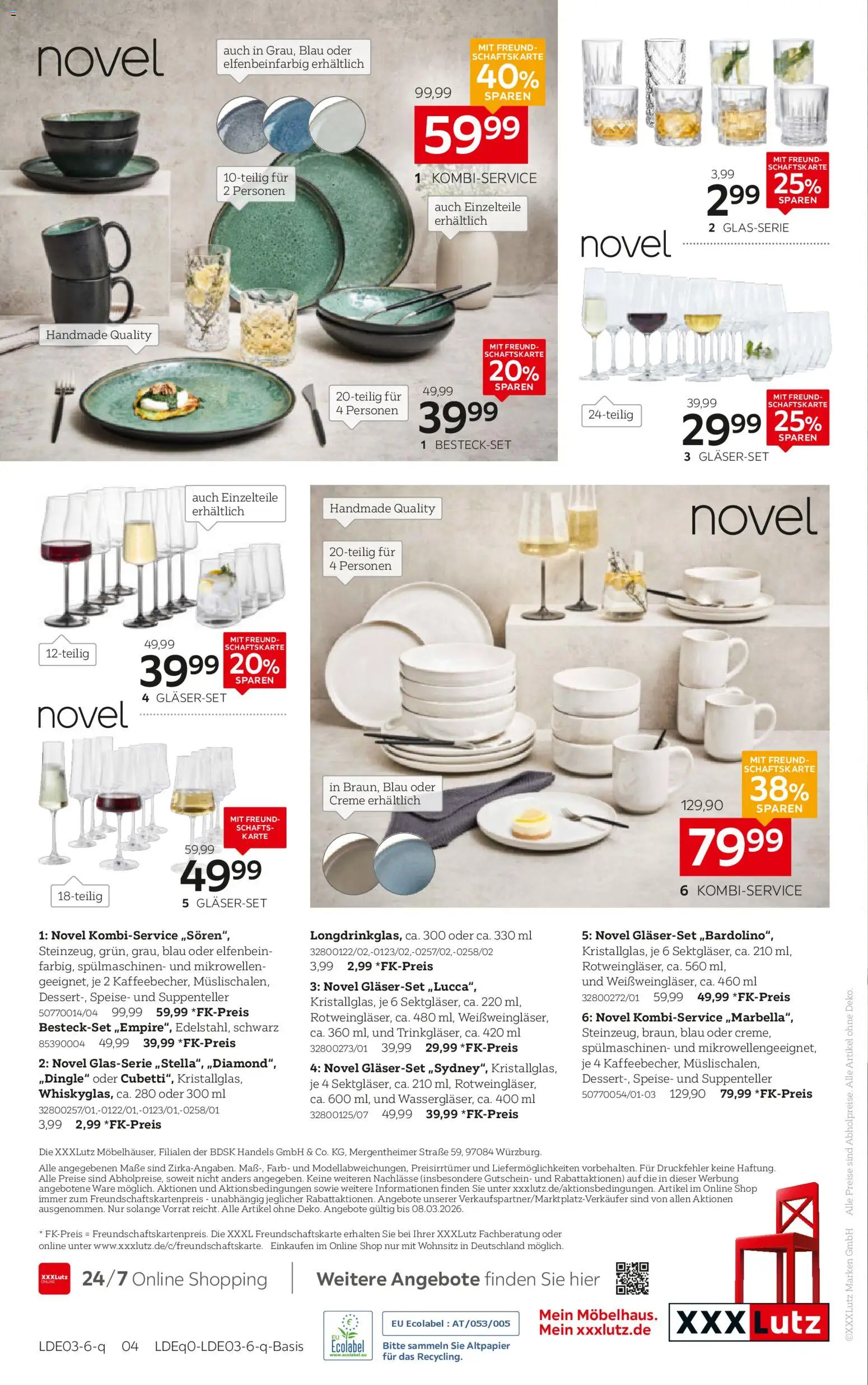 XXXL Lutz Wohnaccessoires – gültig ab 22.02.2026 | Seite: 9 | Produkte: Creme