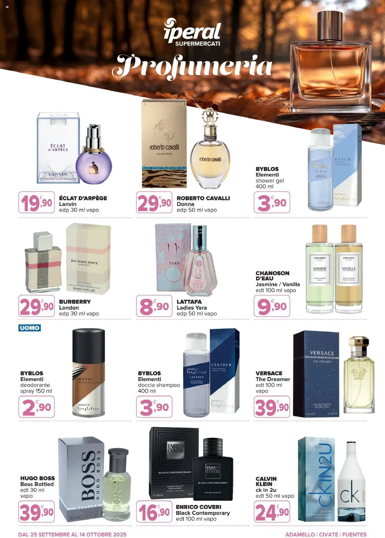 Volantino Iperal del 25.09.2025 | Pagina: 2 | Prodotti: Shampoo, Deodorante, The, Doccia