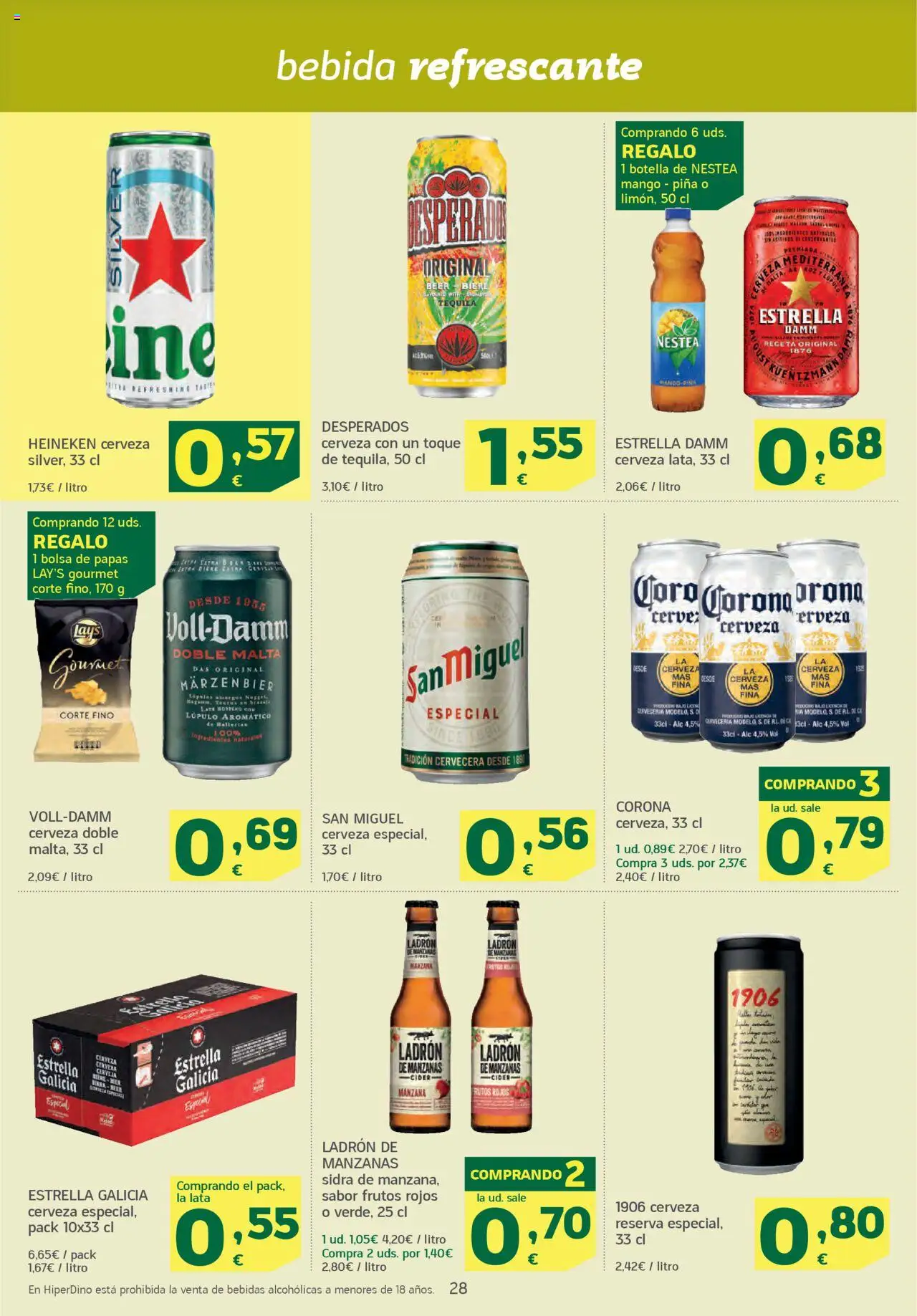 HiperDino folleto │ válido desde el 26.08.2025 | Página: 28 | Productos: Cerveza, Manzanas, Piña, Manzana