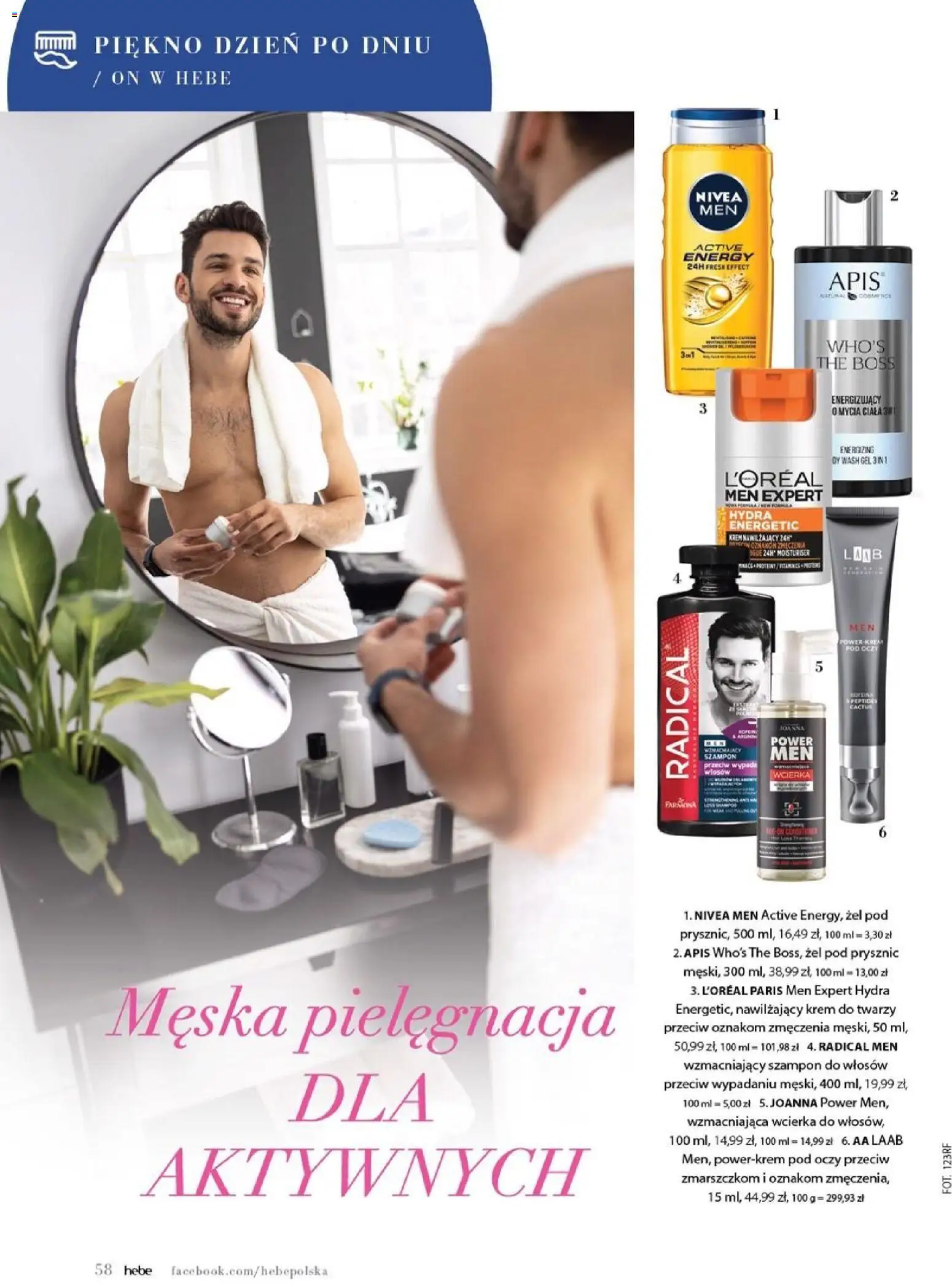 Hebe gazetka - Magazyn od 01.03.2026 | Strona: 58 | Produkty: Prysznic, Żel pod prysznic, Krem, Krem do twarzy
