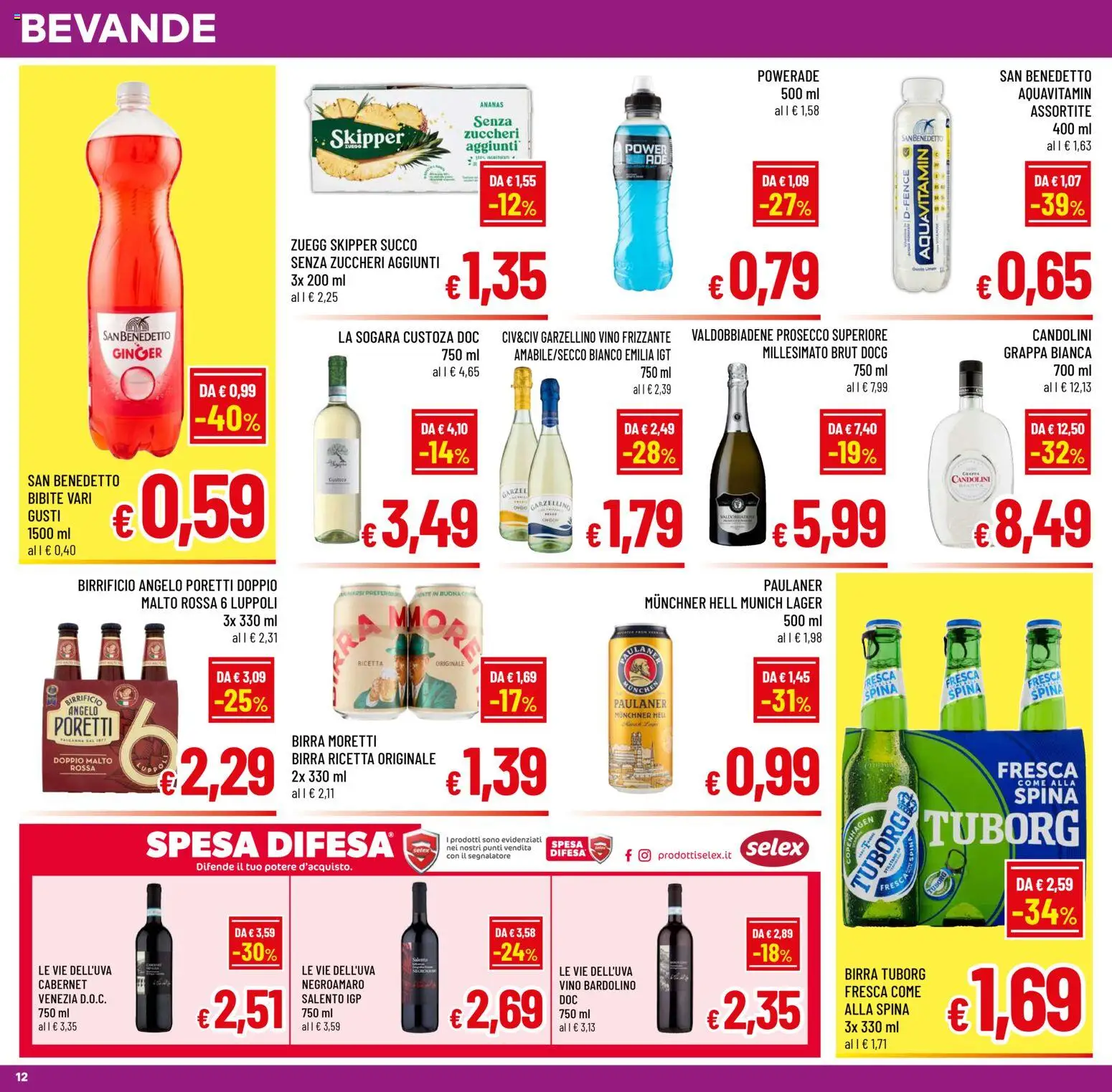 Volantino A&O del 15.04.2026 | Pagina: 12 | Prodotti: Birra, Ananas, Birra Moretti, Bibite