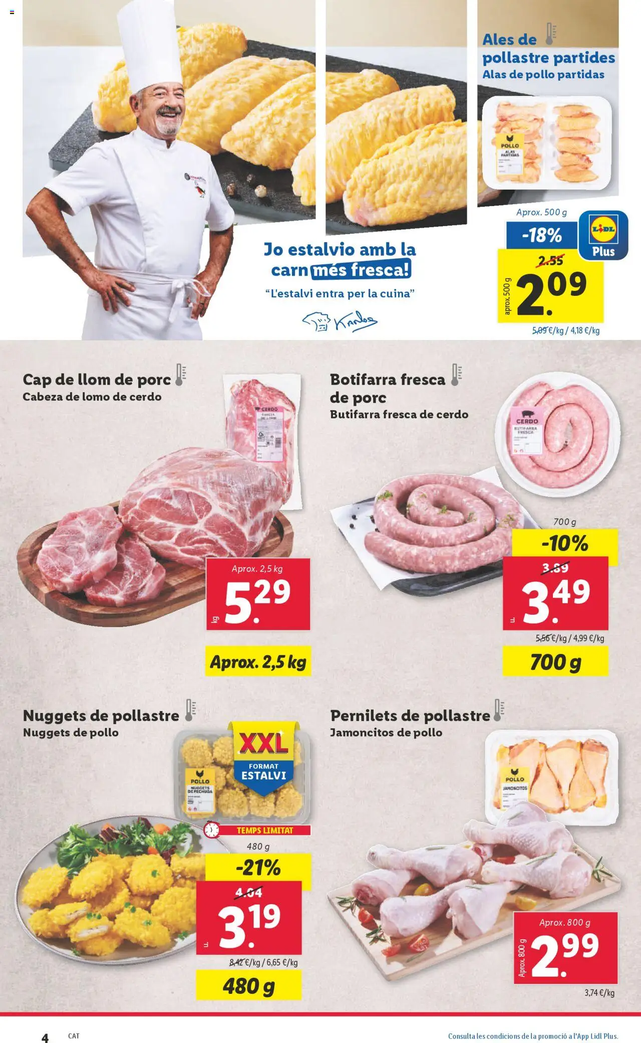 Lidl catálogo BCN │ válido desde el 02.06.2025 | Página: 4 | Productos: Cerdo, Nuggets