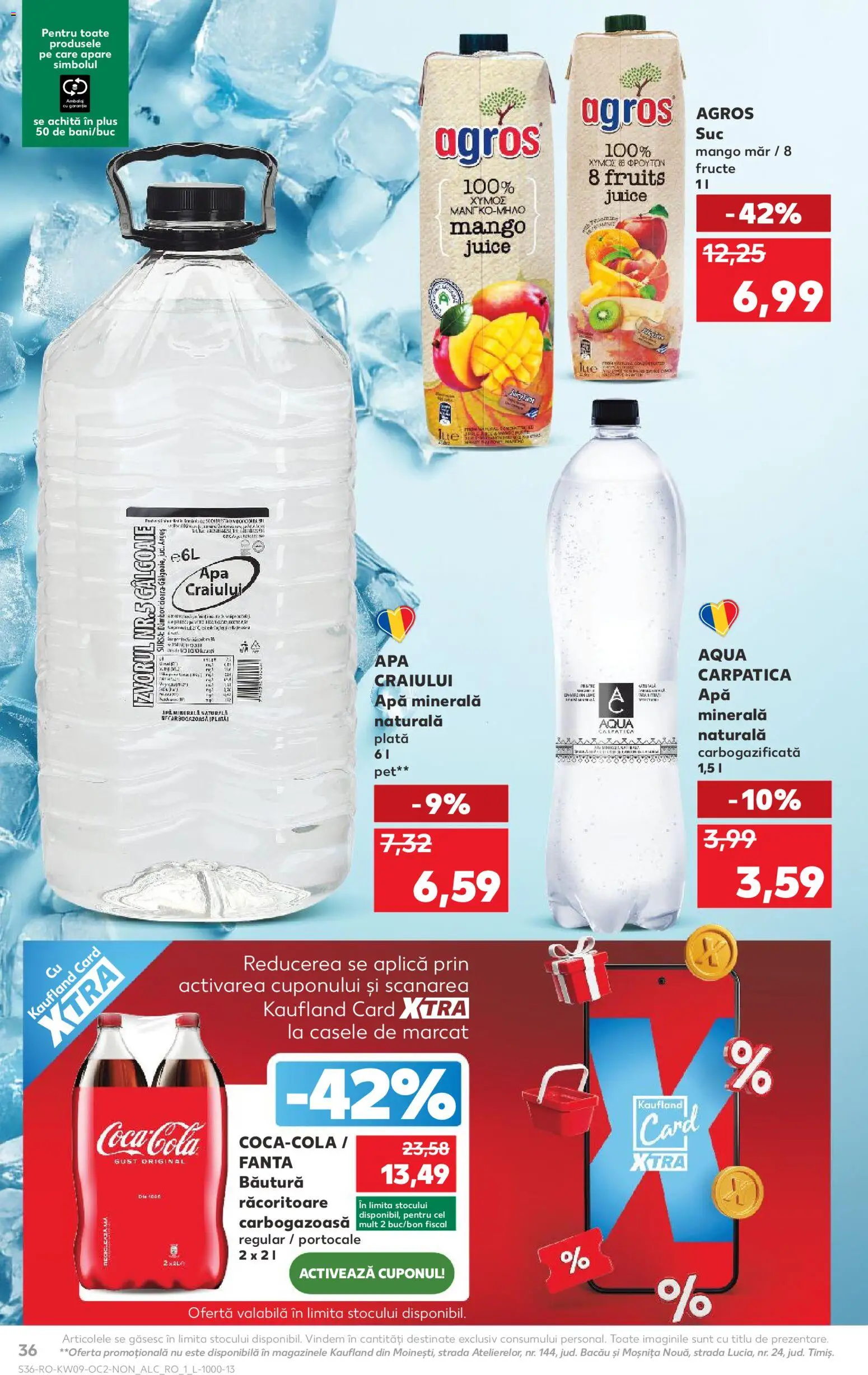 Kaufland RO akciós ujság - amely érvényes a következő dátumtól: 25.02.2026 | Oldal: 36 | Termékek: Lime, Fanta, Mangó