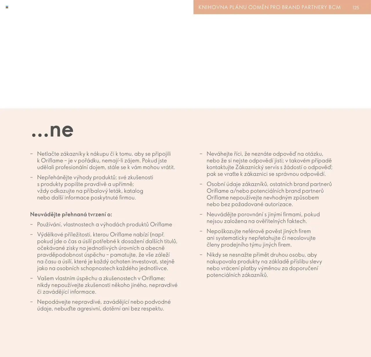 Oriflame katalog Plán odměn pro Brand Partnery od 10.04.2025 | Strana: 125 | Produkty: Knihovna