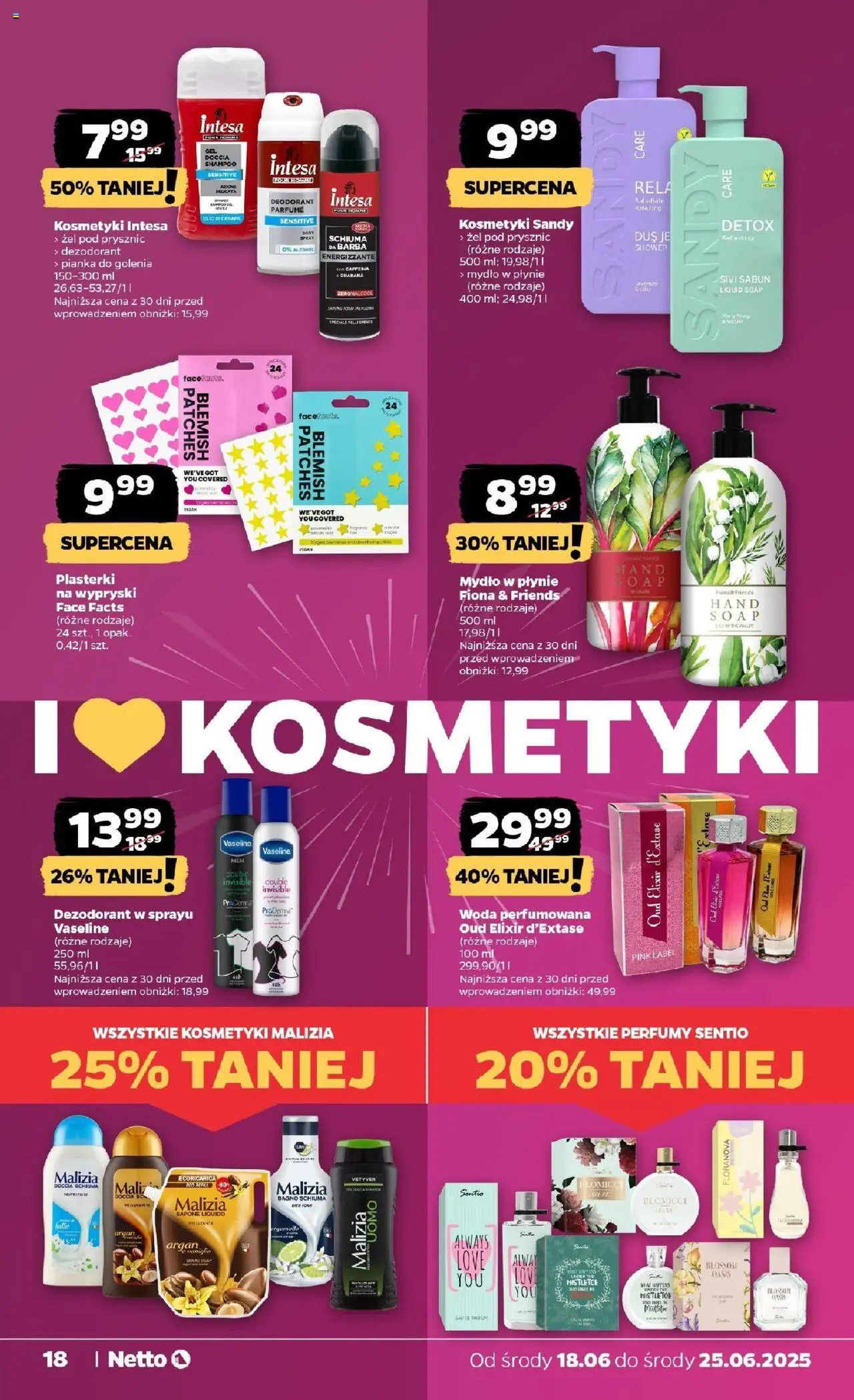 Netto gazetka - Spożywcza od 18.06.2025 | Strona: 18 | Produkty: Kosmetyki, Perfumy, Mydło, Dezodorant