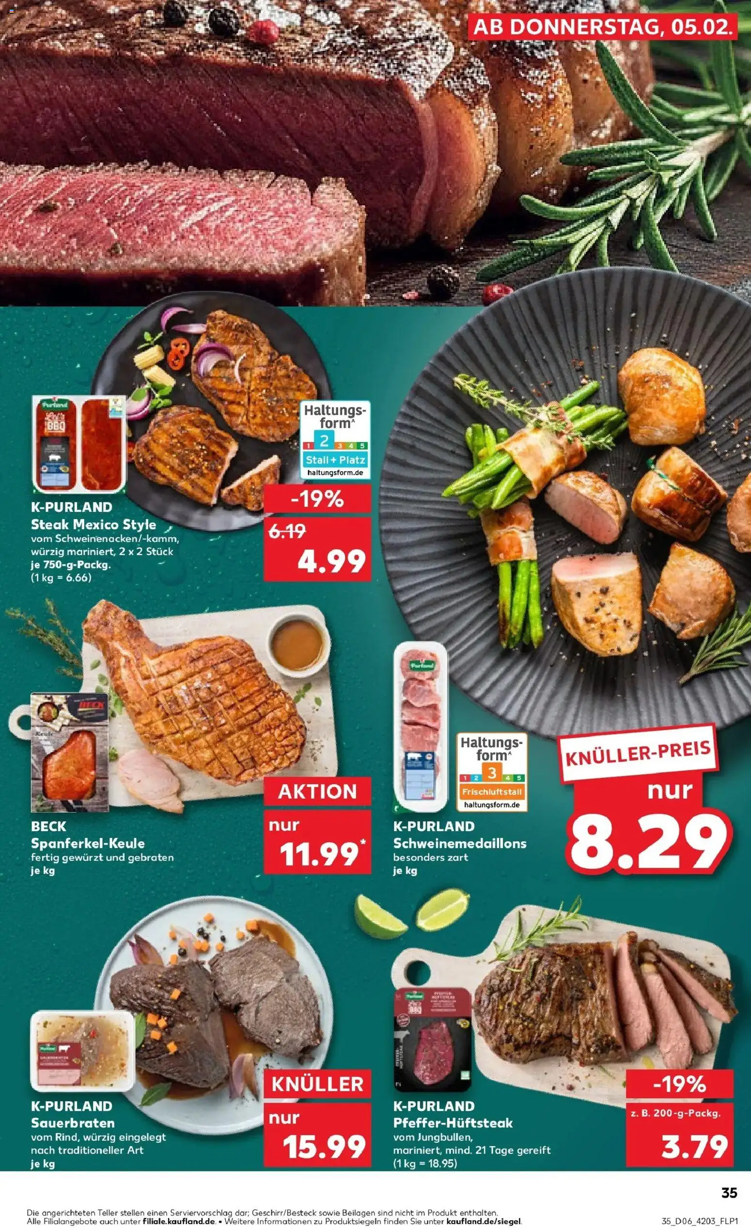 Kaufland prospekt Ettlingen	 – gültig ab 09.02.2026 | Seite: 35 | Produkte: Steak