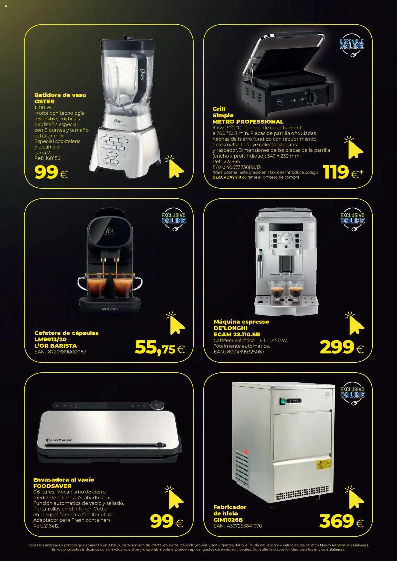 Makro - Black Friday  │ válido desde el 17.11.2025 | Página: 5 | Productos: Ηλεκτρονικα ειδη, Adaptador, Parrilla, Batidora