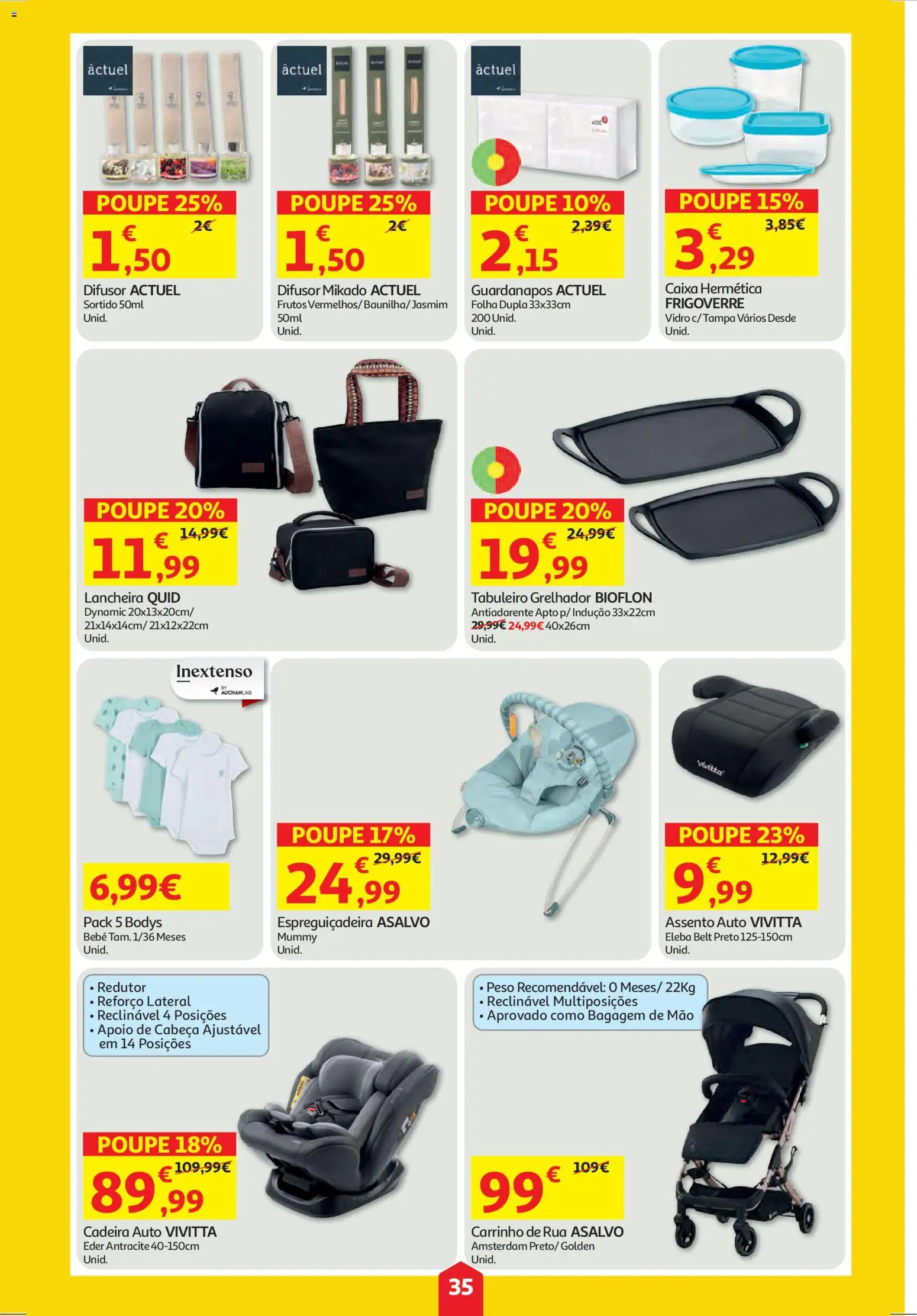 Auchan folheto │ válido de 26.03.2026 | Página: 35 | Produtos: Guardanapos, Cadeira, Caixa, Difusor