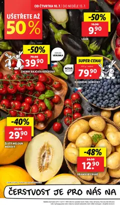 Lidl leták od 10.07.2025 | Strana: 8 | Produkty: Rajčata, Lilek, Borůvky, Brambory