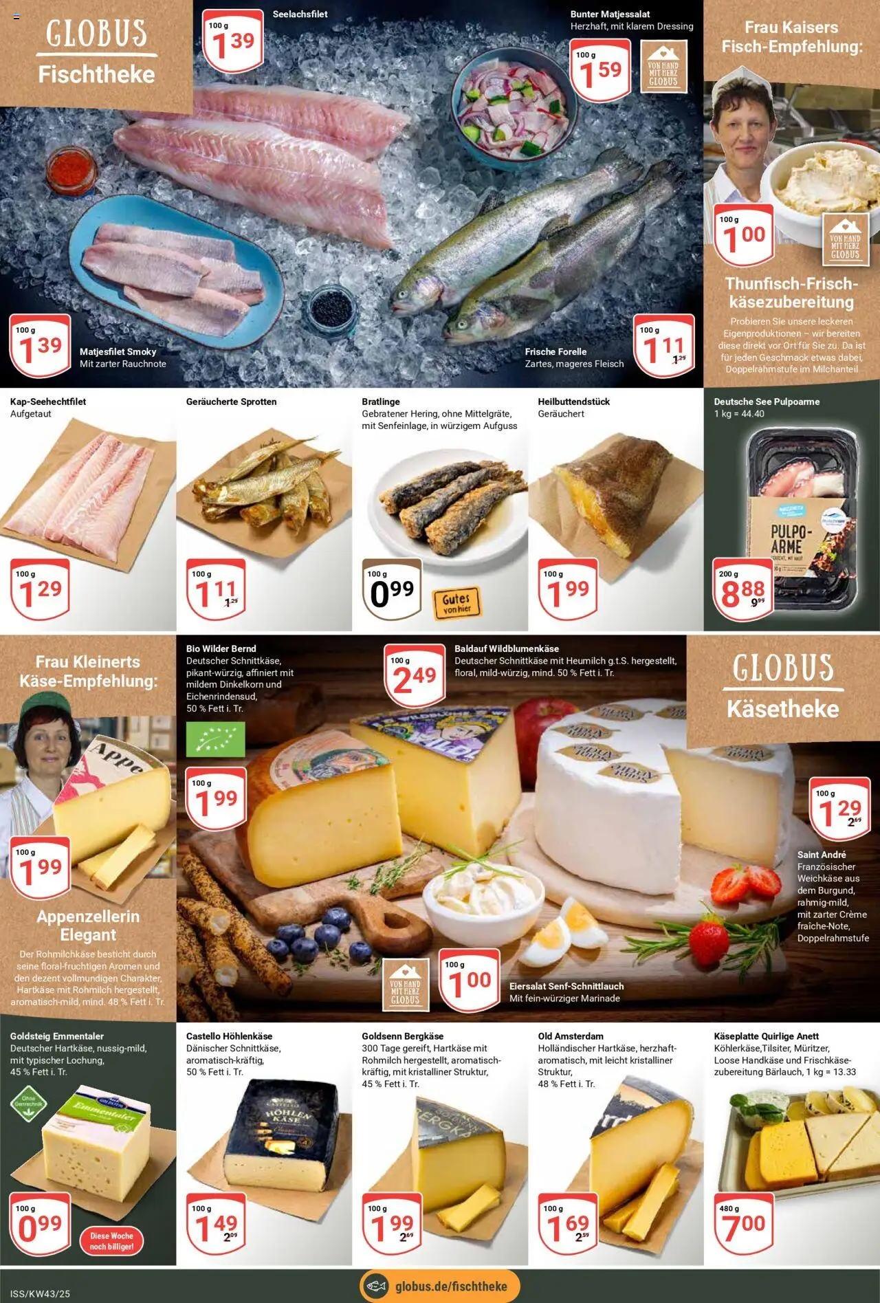 Globus Prospekt 	 – gültig ab 20.10.2025 | Seite: 10 | Produkte: Käse, Creme, Fleisch, Frischkase