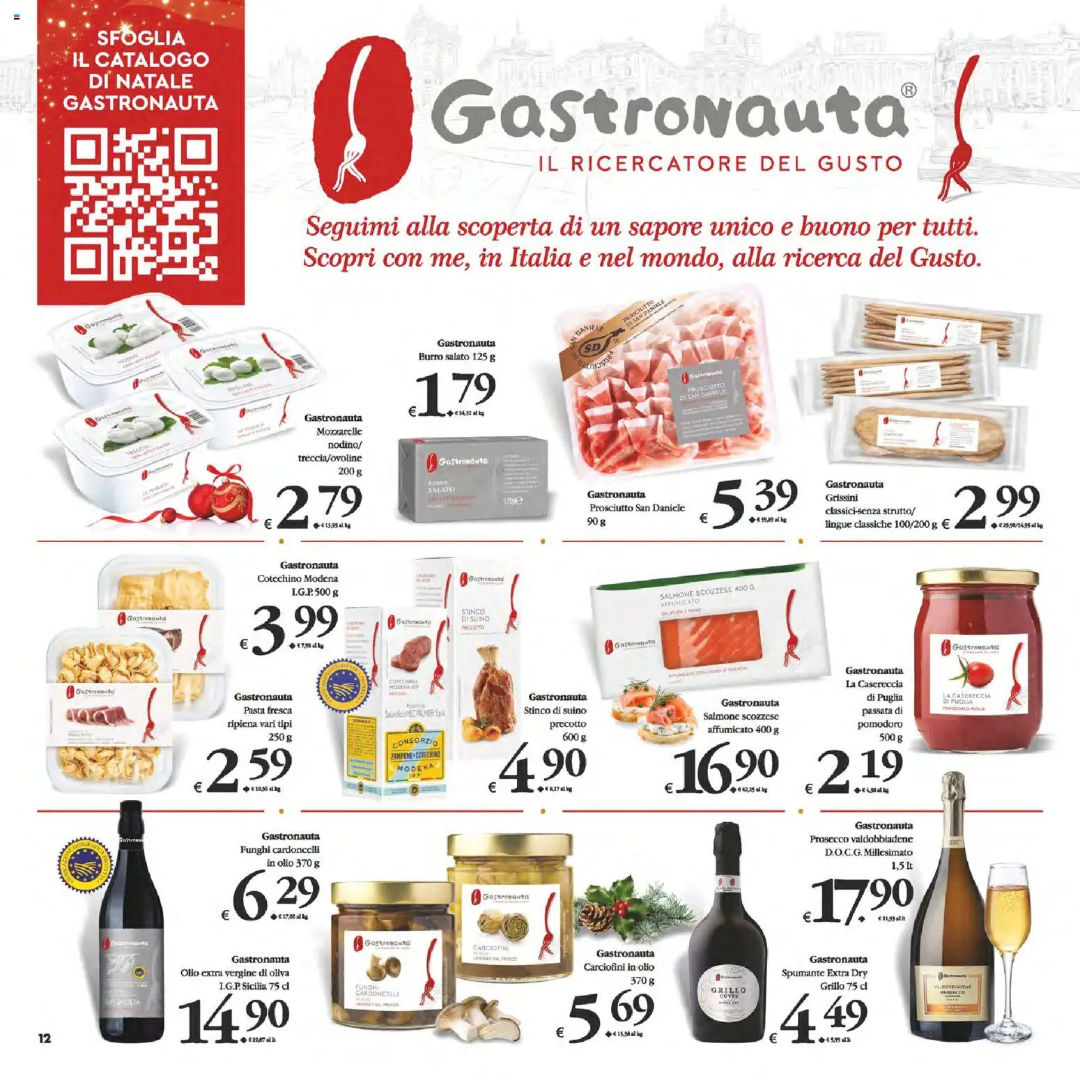 Volantino Decò del 16.12.2025 | Pagina: 12 | Prodotti: Prosecco, Olio, Pasta, Funghi