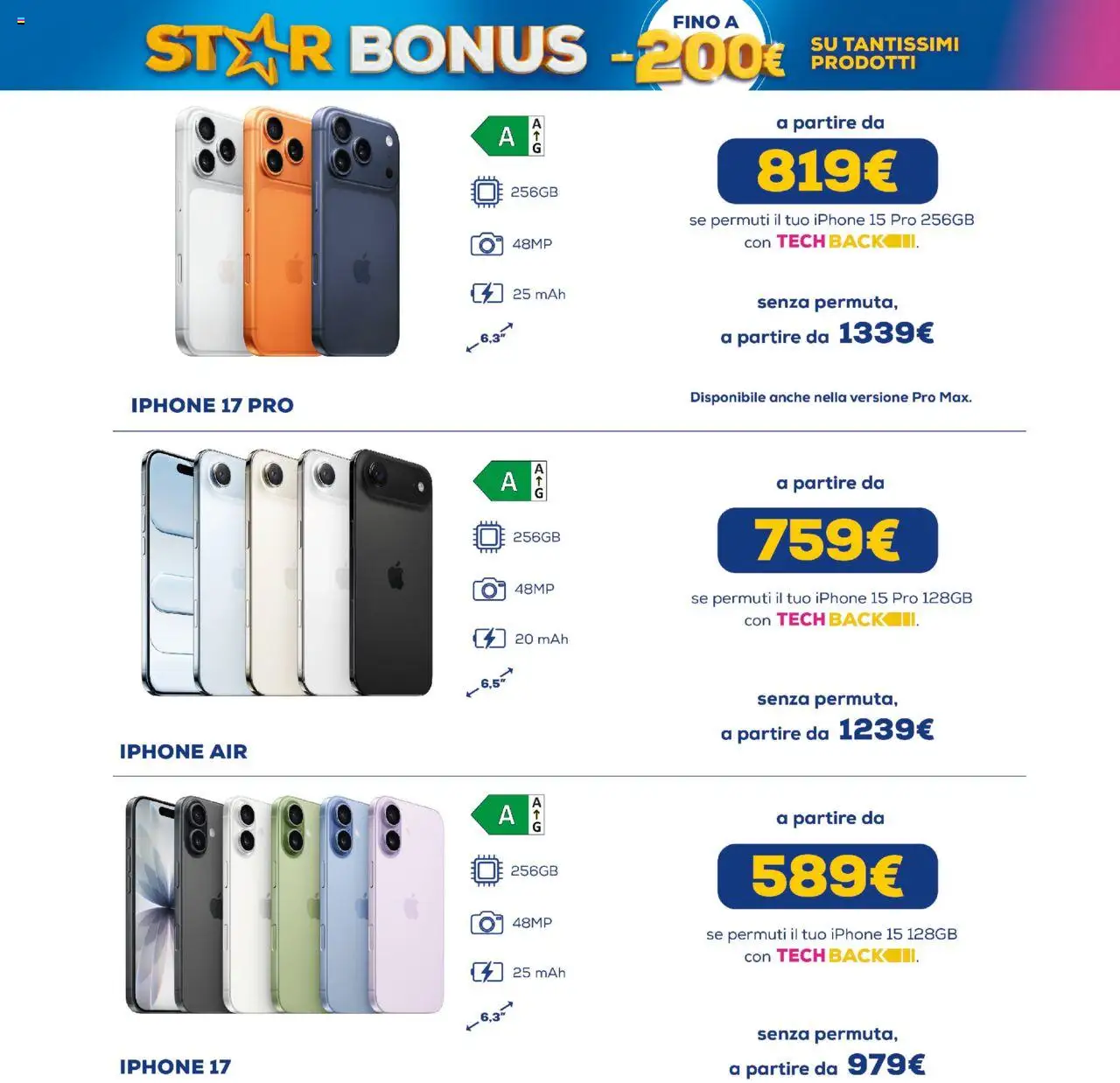 Volantino Euronics del 25.09.2025 | Pagina: 7 | Prodotti: Iphone