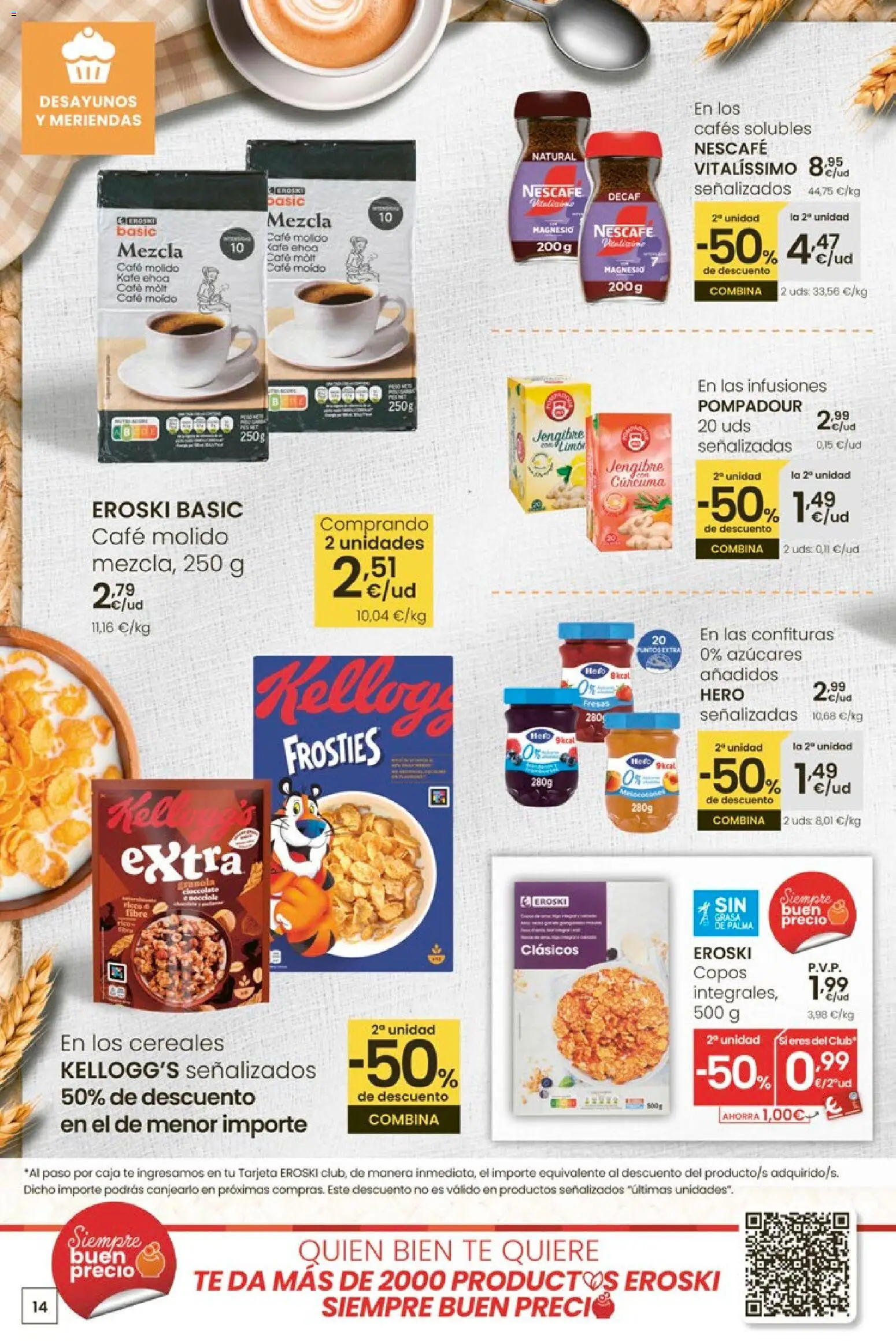 Eroski - Oferta │ válido desde el 12.03.2026 | Página: 14 | Productos: Café, Café molido, Té, Caja