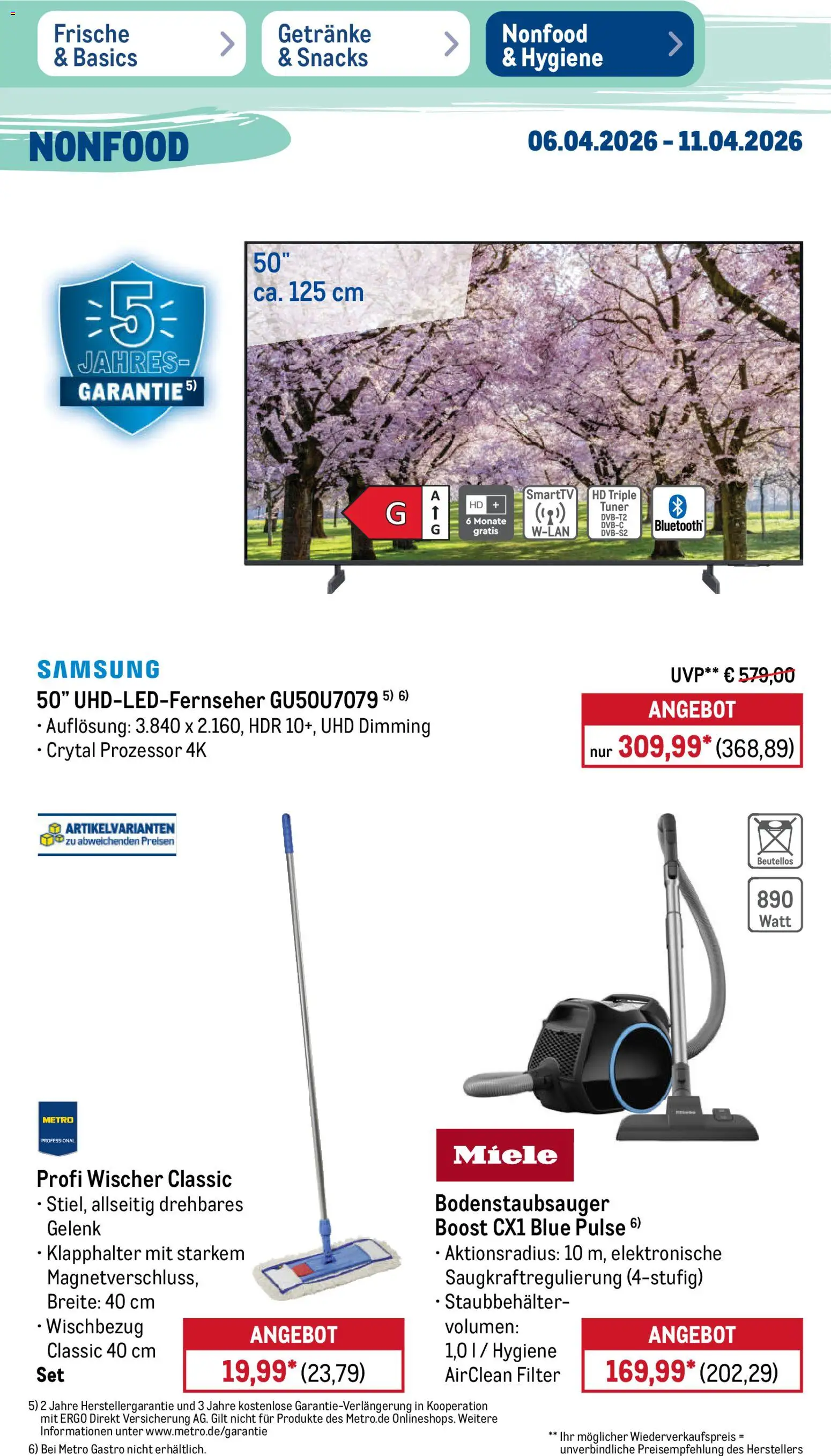 Metro Prospekt 	 – gültig ab 06.04.2026 | Seite: 43 | Produkte: Miele, Samsung
