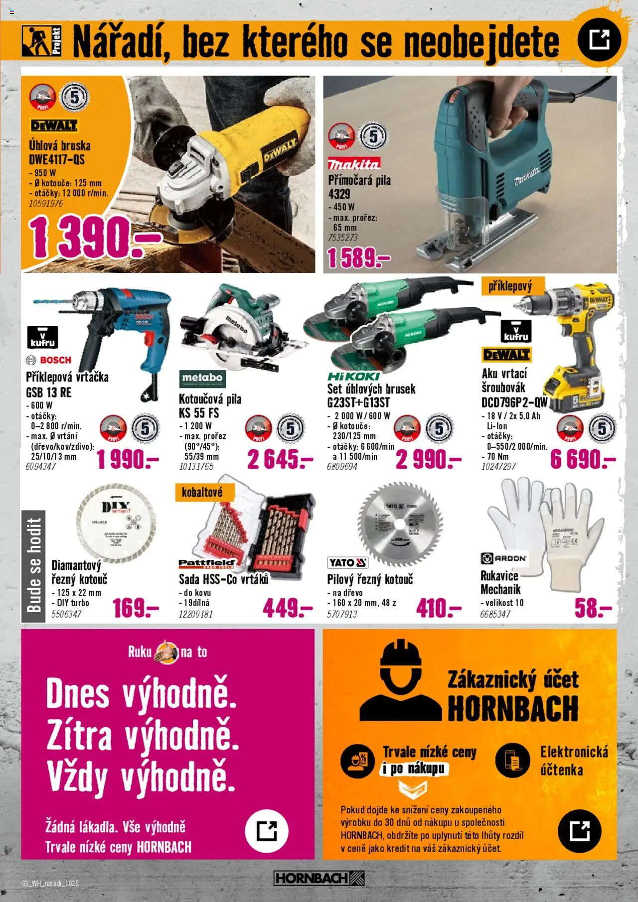 HORNBACH leták - Dílna vašich snů od 08.10.2025 | Strana: 3 | Produkty: Kotoučová pila, Příklepová vrtačka, Pila, Vrtačka