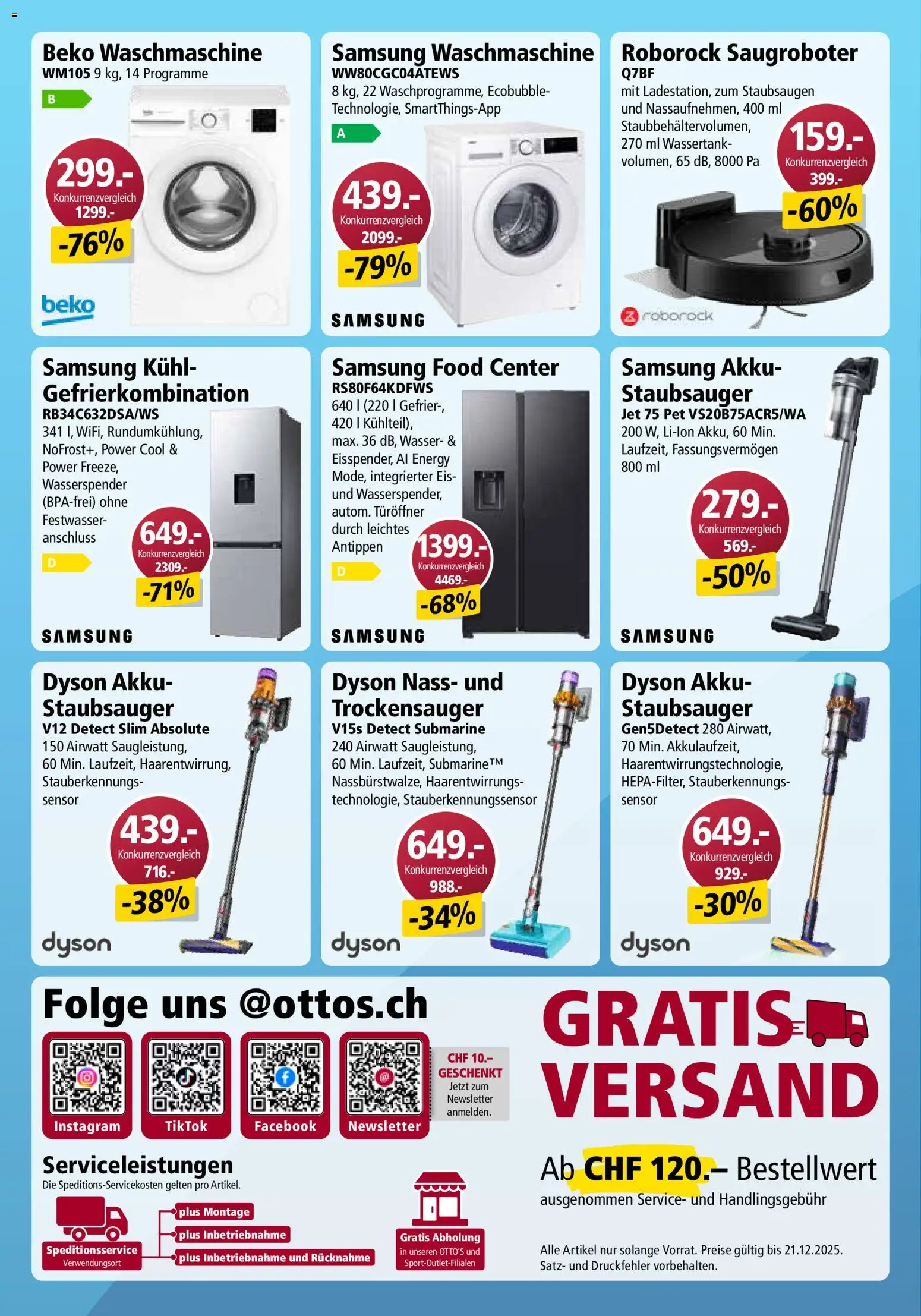 Otto's Aktionen Online – gültig ab 22.11.2025 | Seite: 2 | Produkte: Wasser, Samsung, Staubsauger, Dyson