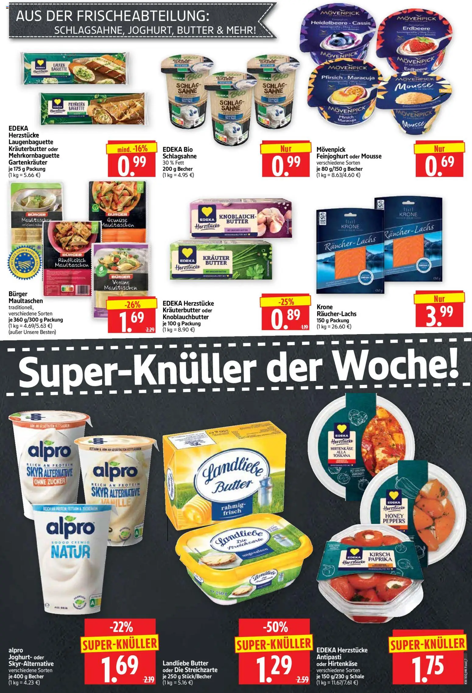 HERKULES Prospekt 	 – gültig ab 27.04.2026 | Seite: 7 | Produkte: Landliebe butter, Skyr, Maultaschen, Sahne
