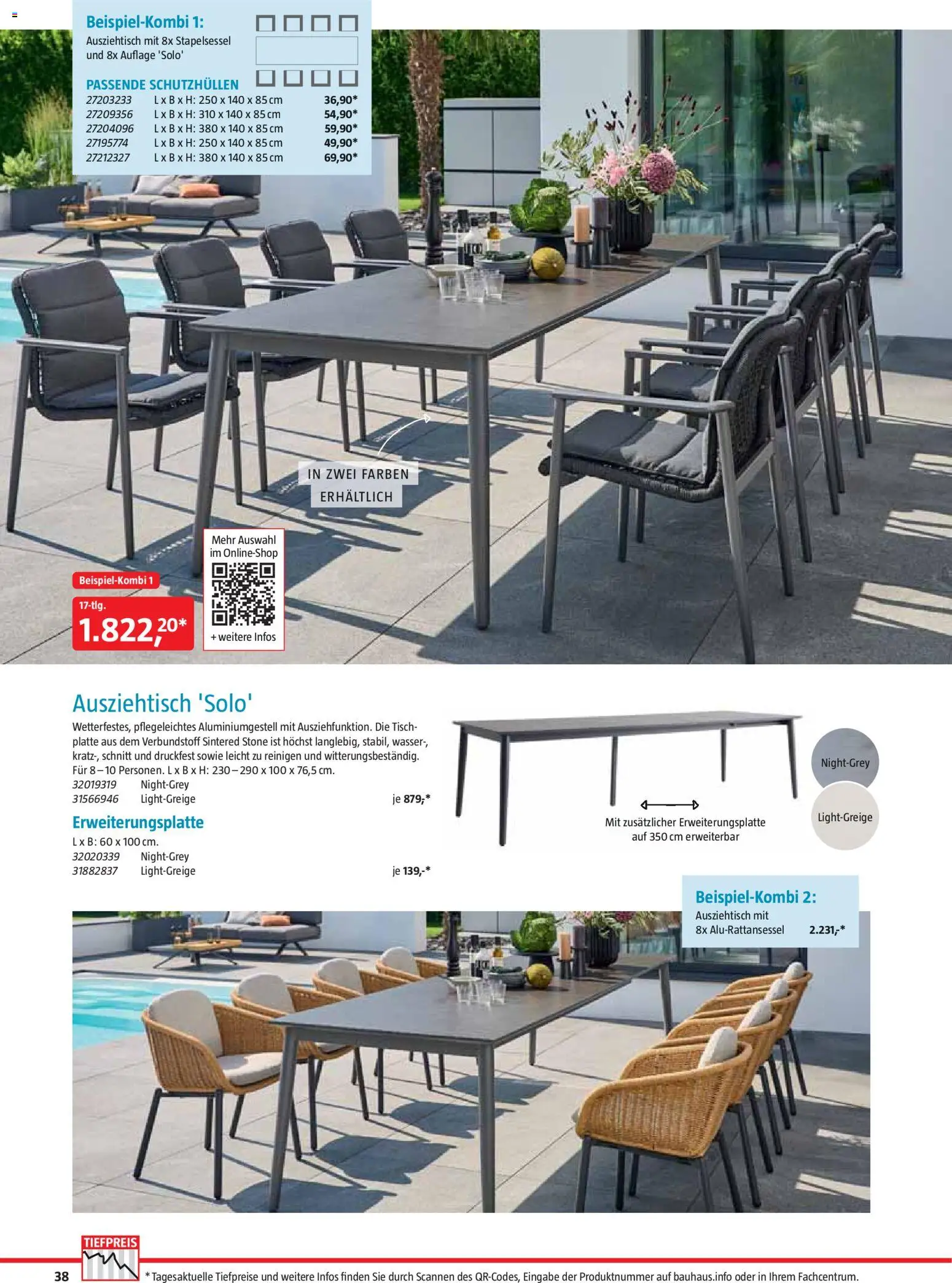 Bauhaus Freizeit im Garten – gültig ab 02.03.2026 | Seite: 38 | Produkte: Tisch, Wasser