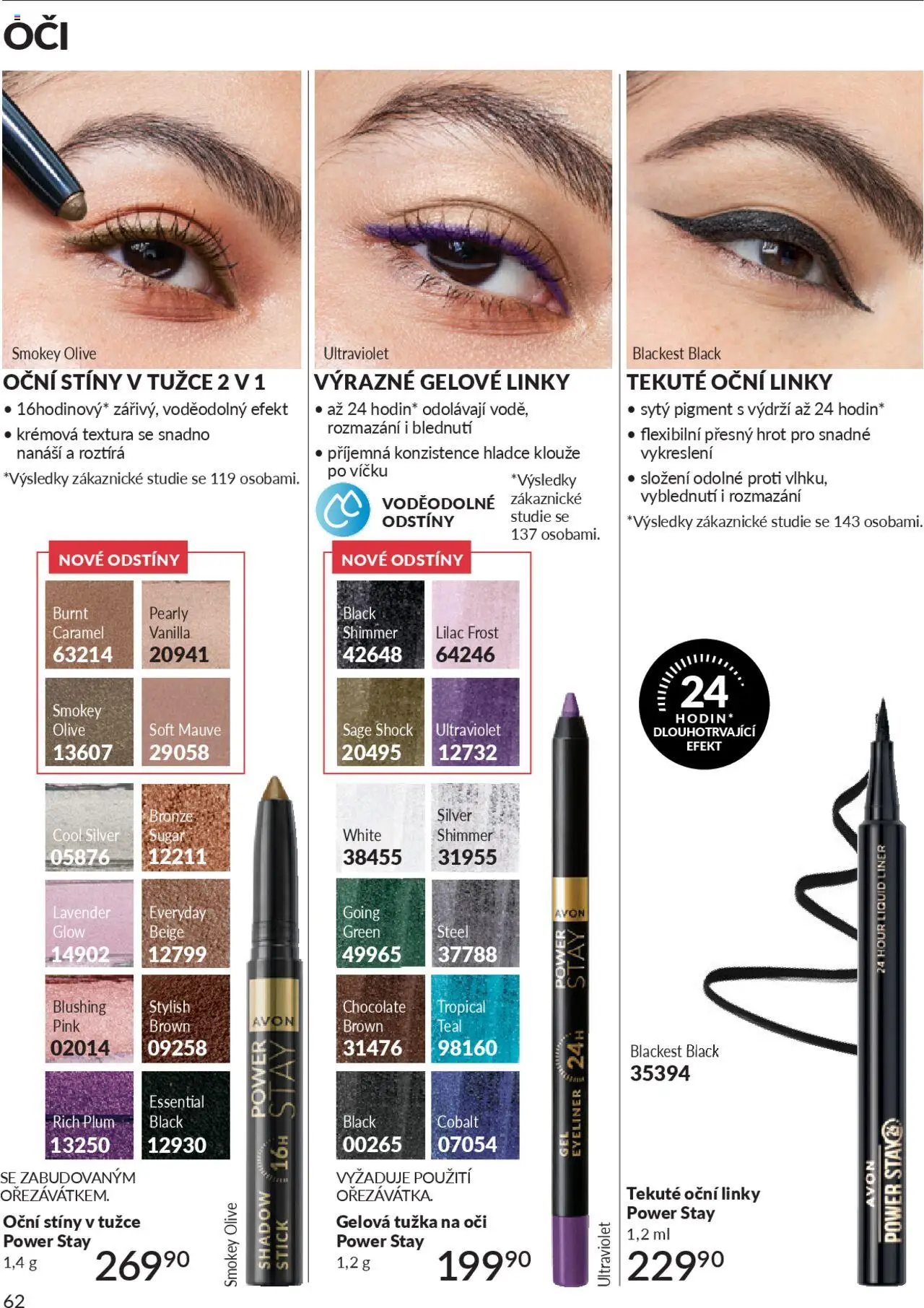 Avon katalog 9/2025 od 01.09.2025 | Strana: 64 | Produkty: Oční linky, Tužka, Oční stíny, Tužka na oči