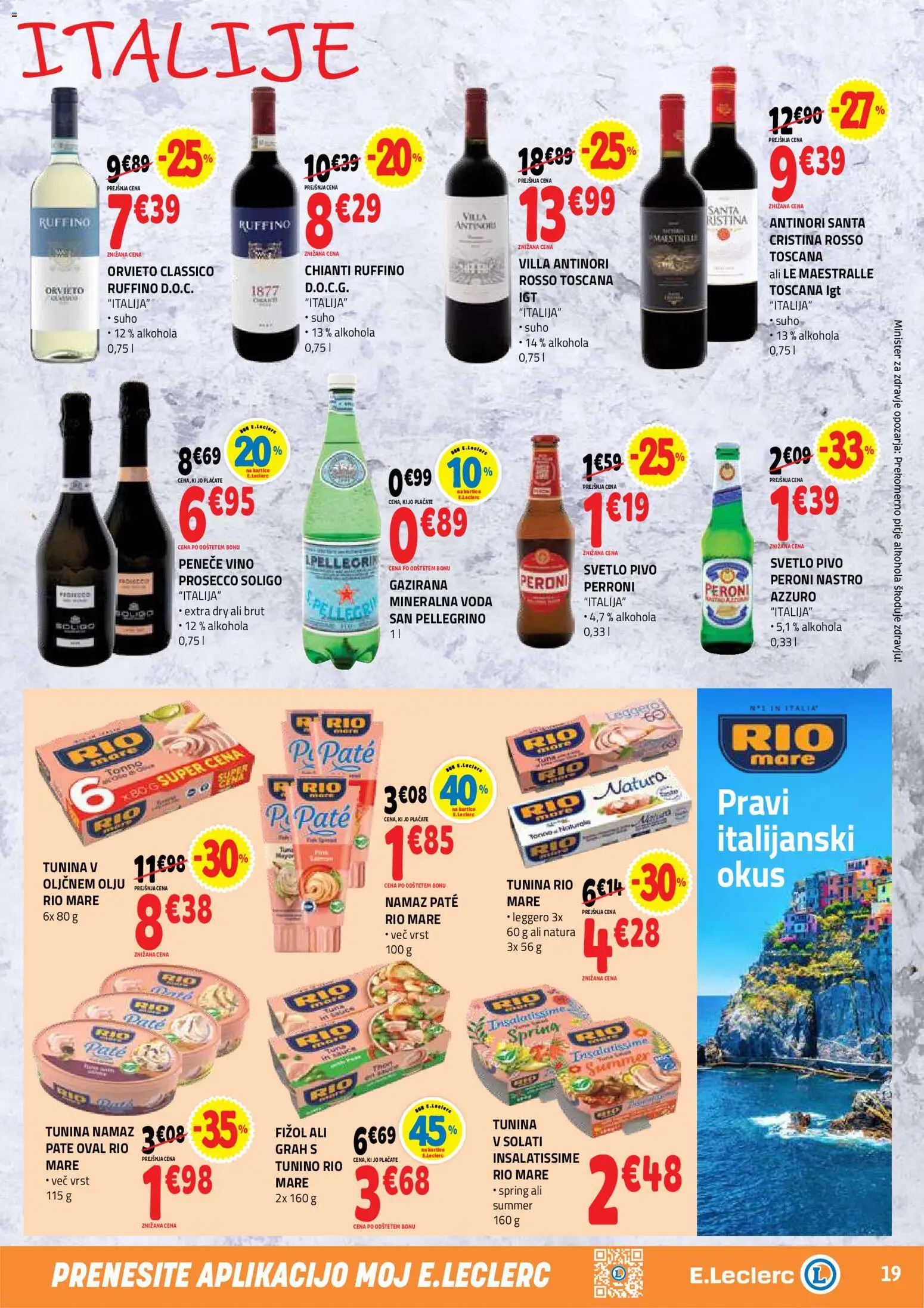 Novi E.leclerc katalog ponudbe – veljaven od 29.04.2026 | Stran: 19 | Izdelki: Namaz, Vino, Pivo, Grah