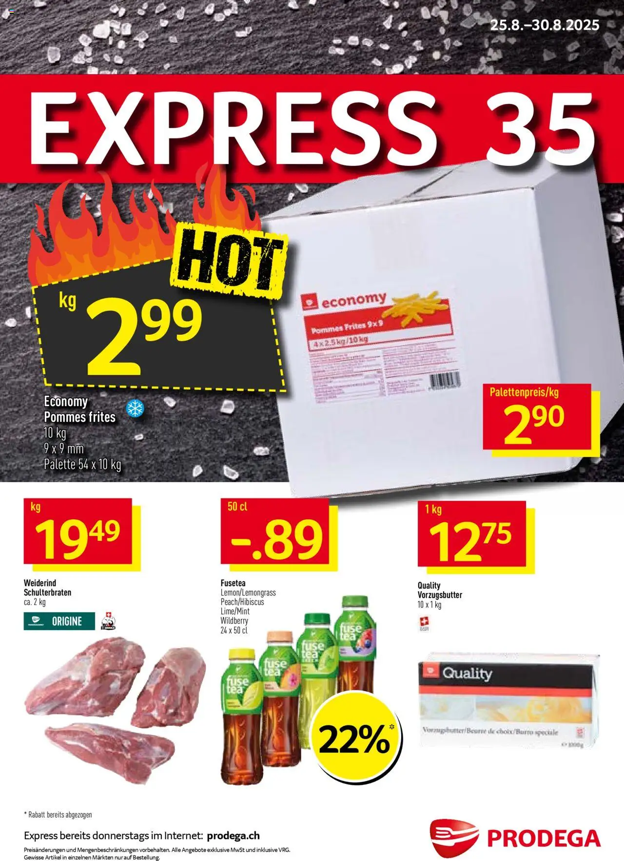 Prodega Aktionen ab 25.08.2025 | Seite: 1 | Produkte: Pommes Frites
