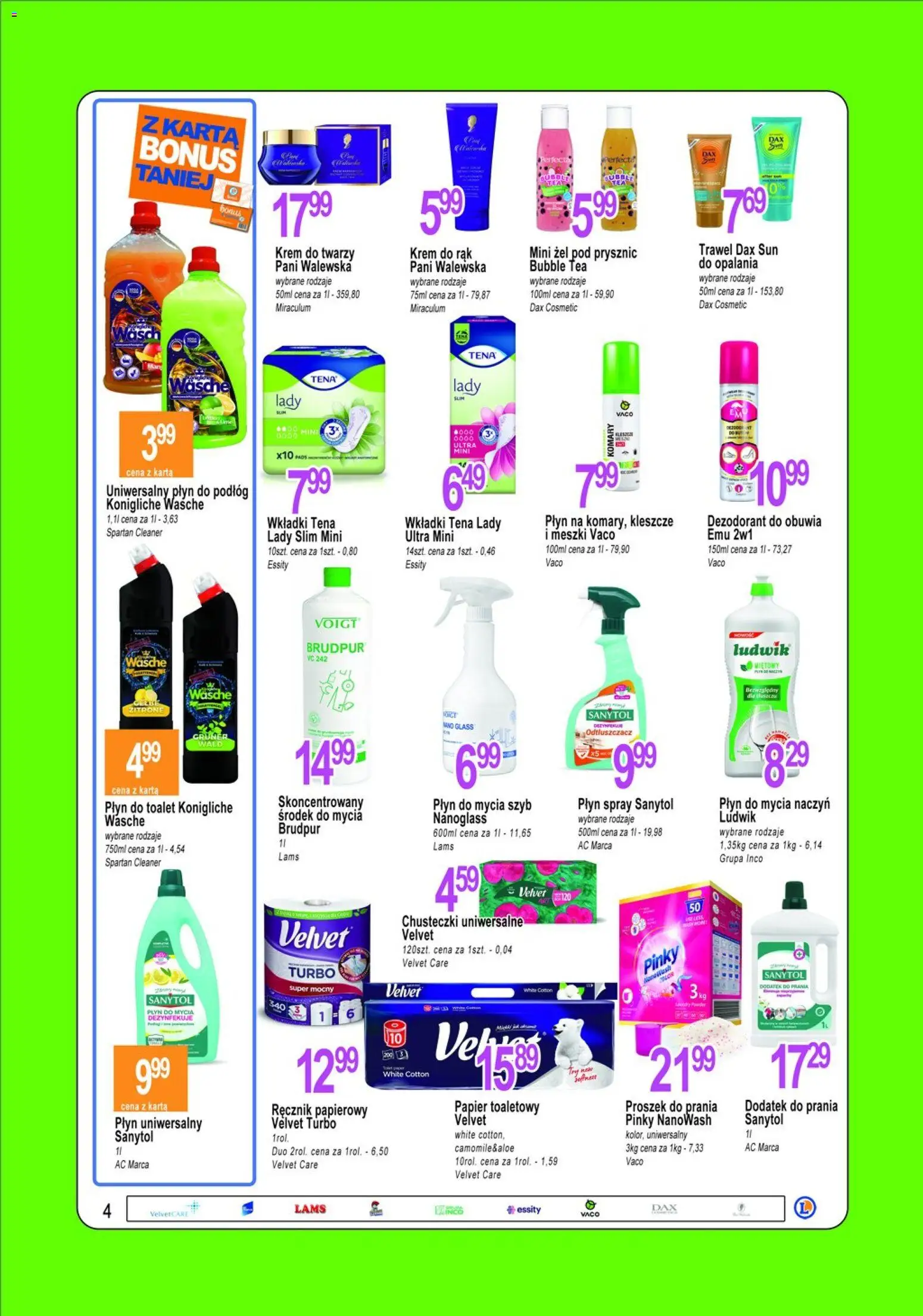 E.Leclerc gazetka - Tychy od 28.04.2026 | Strona: 4 | Produkty: Płyn do mycia szyb, Cleaner, Żel pod prysznic, Krem do twarzy