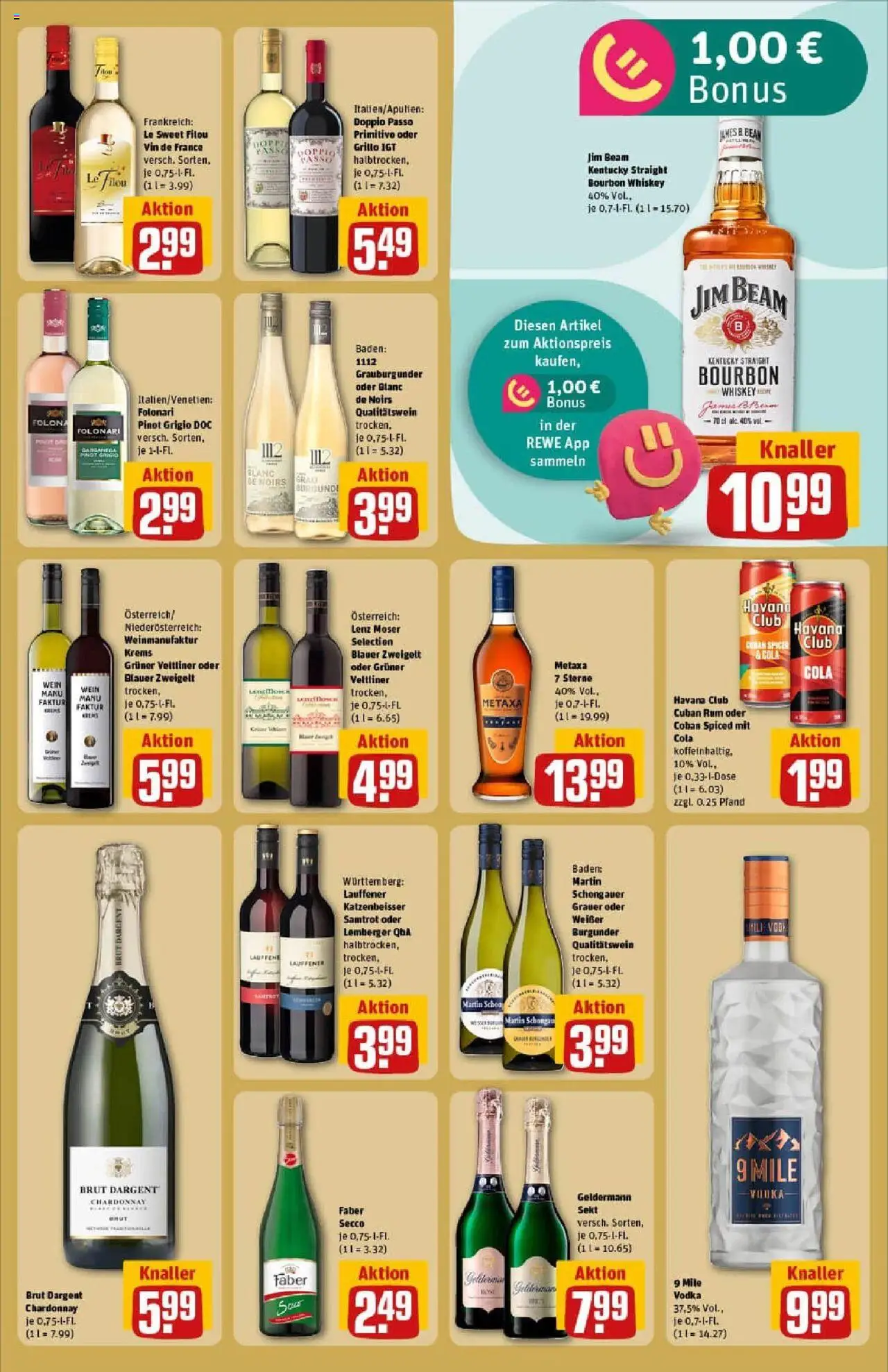 Rewe prospekt Heidenheim	 - gültig ab dem 22.06.2025 | Seite: 15 | Produkte: Jim beam, Cola, Doppio Passo, Bourbon