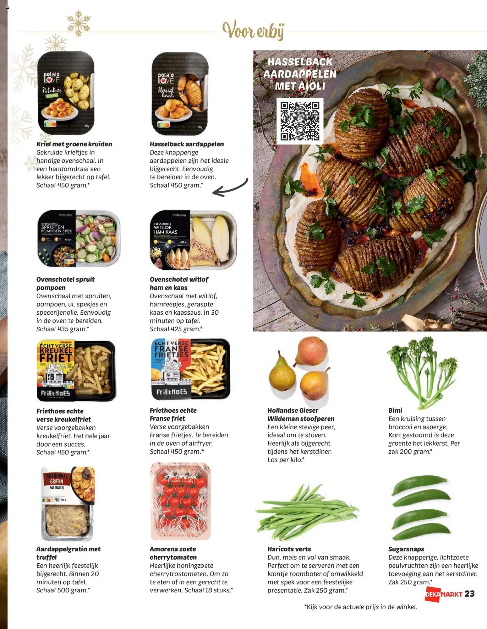 {H1} | Pagina: 23 | Producten: Krieltjes, Friet, Zak, Tafel