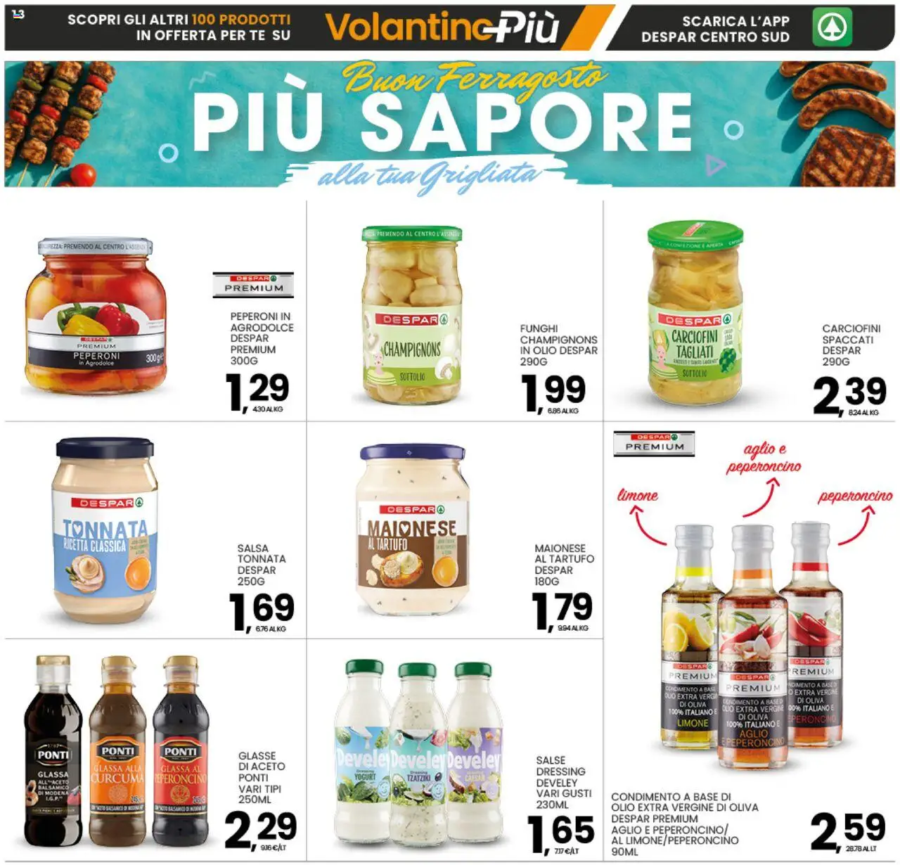 Volantino Interspar del 04.08.2025 | Pagina: 13 | Prodotti: Tartufo, Yogurt, Tè, Salsa