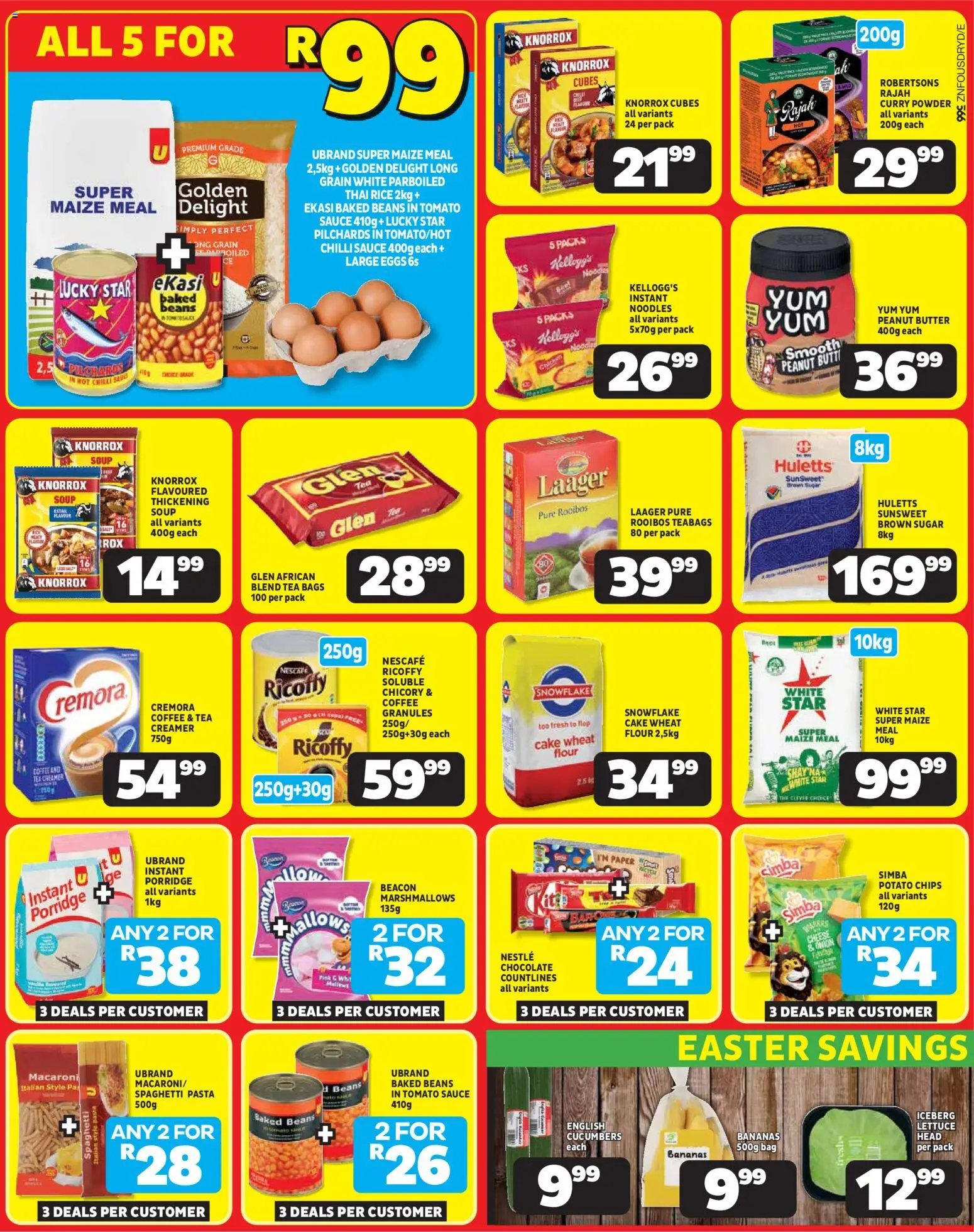 New Usave catalogue – valid from 23.03.2026 | Page: 2 | Products: Pilchards, Beans, Baked beans, Paper
