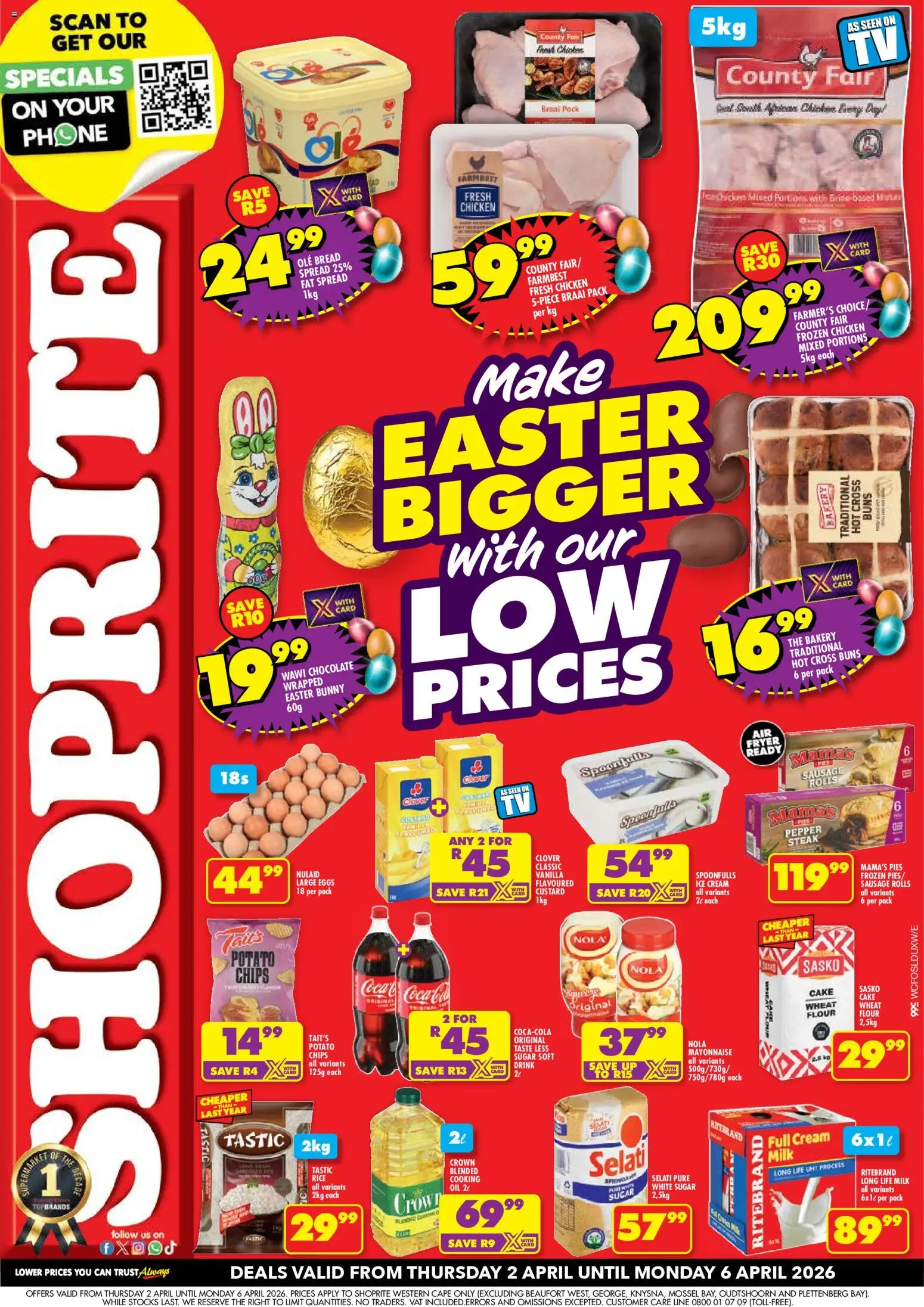 New Shoprite catalogue – valid from 02.04.2026 | Page: 1 | Products: Oil, Rice, Mayonnaise, Sugar